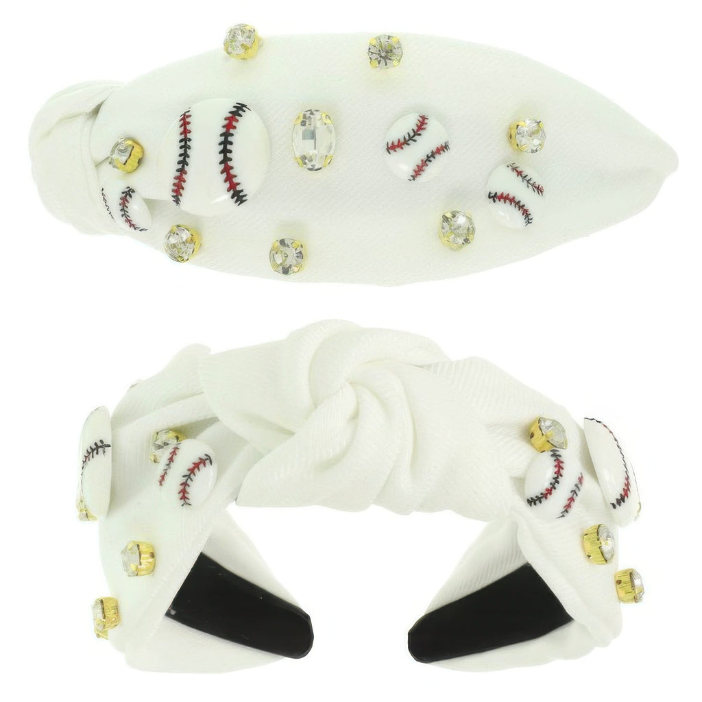 Game Day Baseball Theme Top Knotted Headband - DressAffection