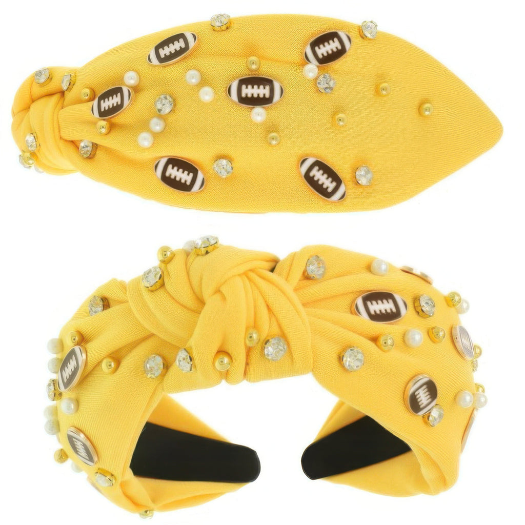 Game Day Football Theme Top Knotted Headband - DressAffection