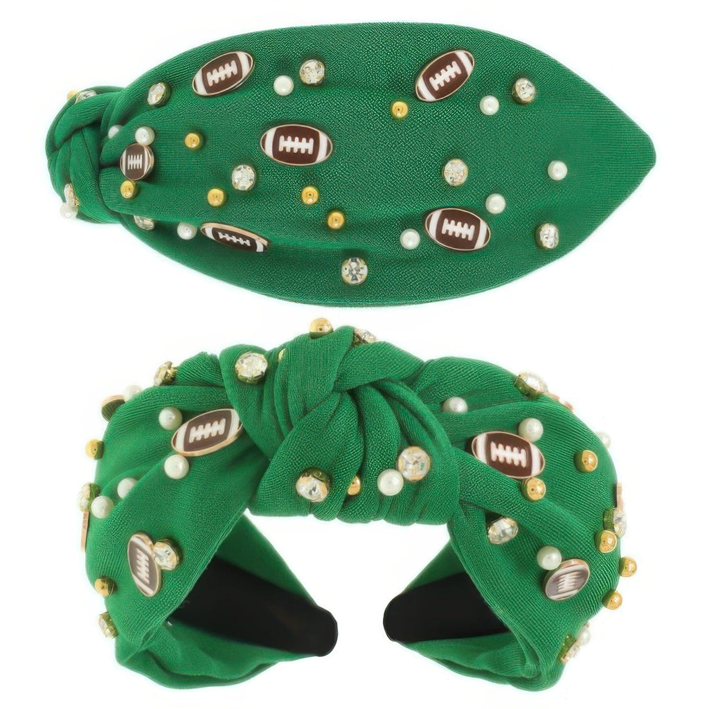 Game Day Football Theme Top Knotted Headband - DressAffection