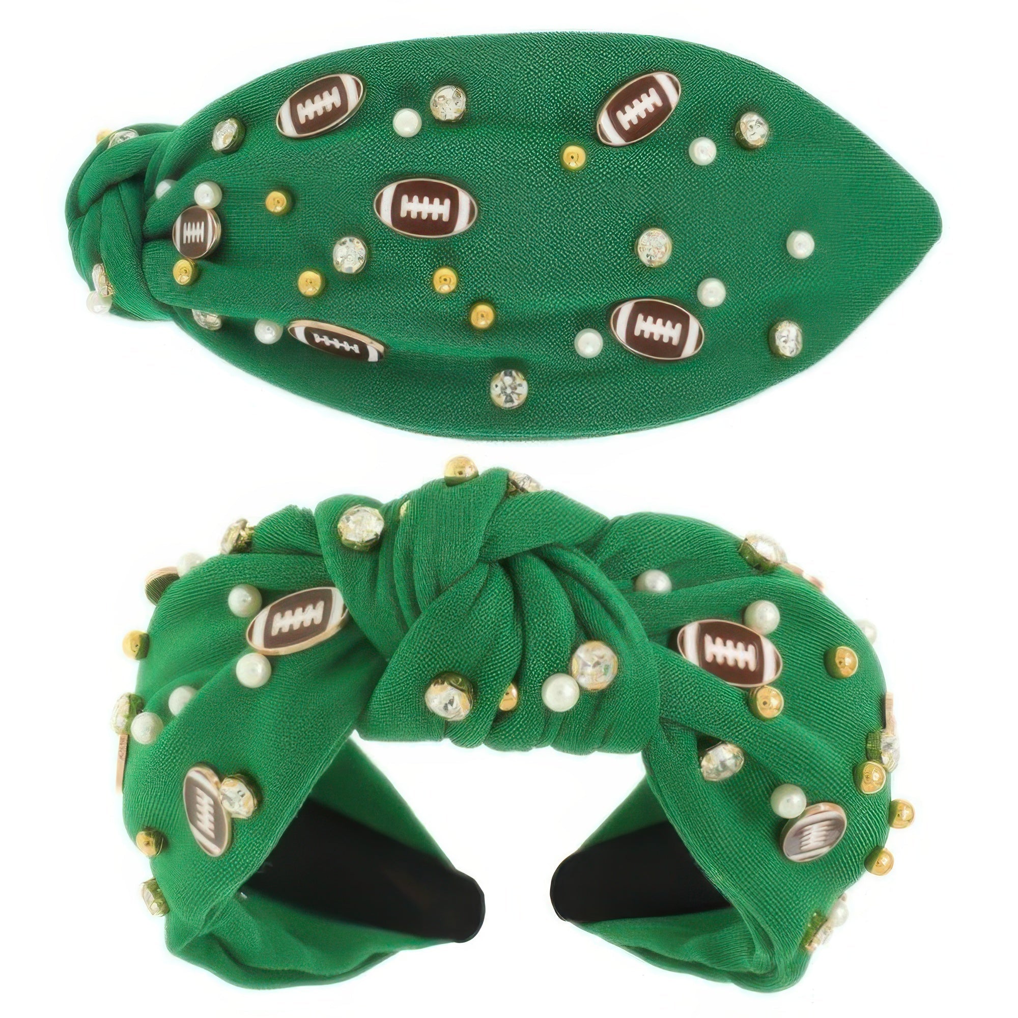 Game Day Football Theme Top Knotted Headband - DressAffection