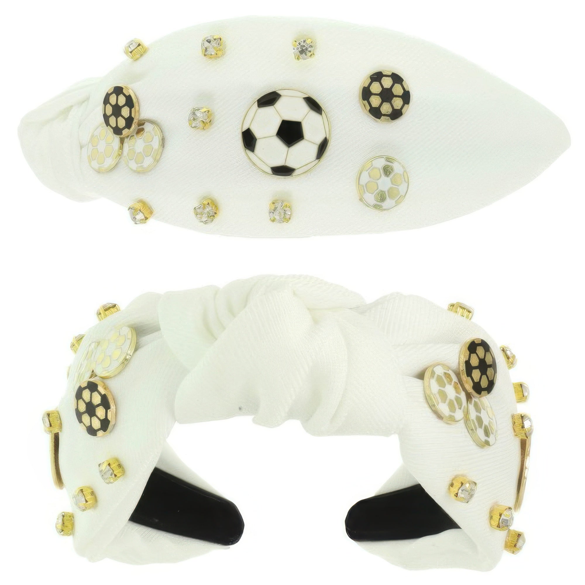Game Day Soccer Theme Top Knotted Headband - DressAffection