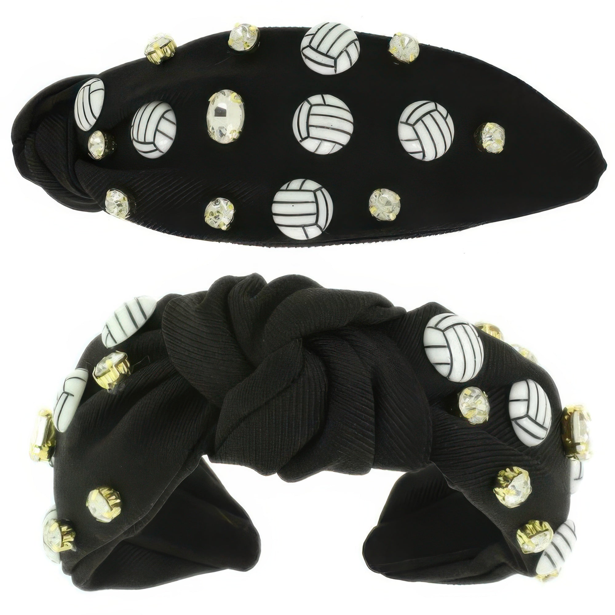 Game Day Volleyball Theme Top Knotted Headband - DressAffection