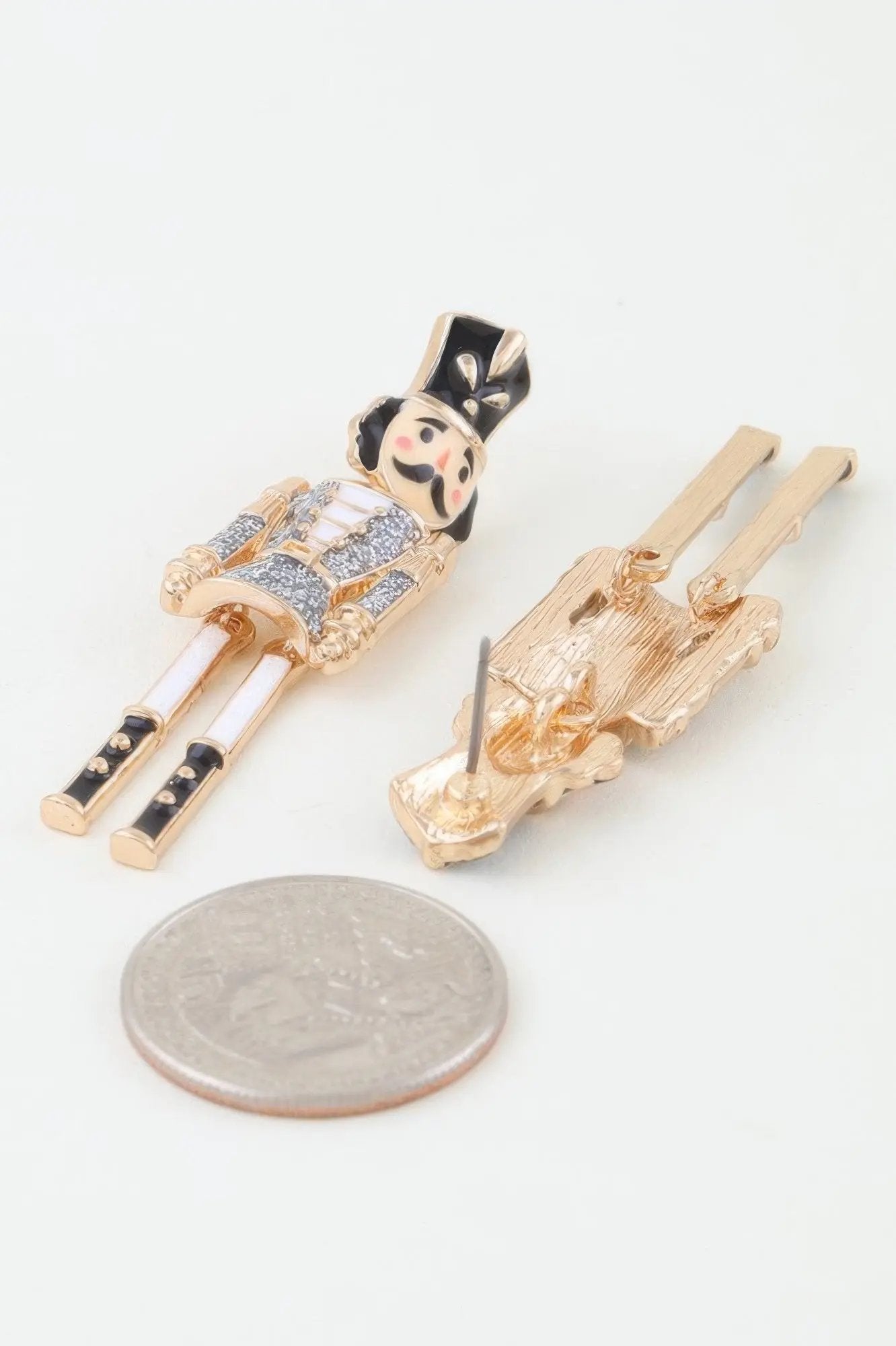 Glitter Nutcracker Drop Earrings - DressAffection