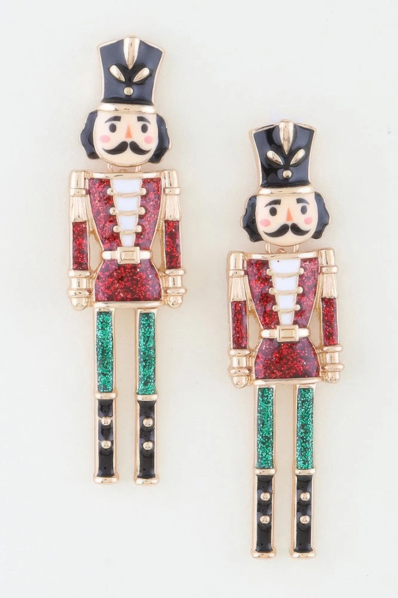 Glitter Nutcracker Drop Earrings - DressAffection