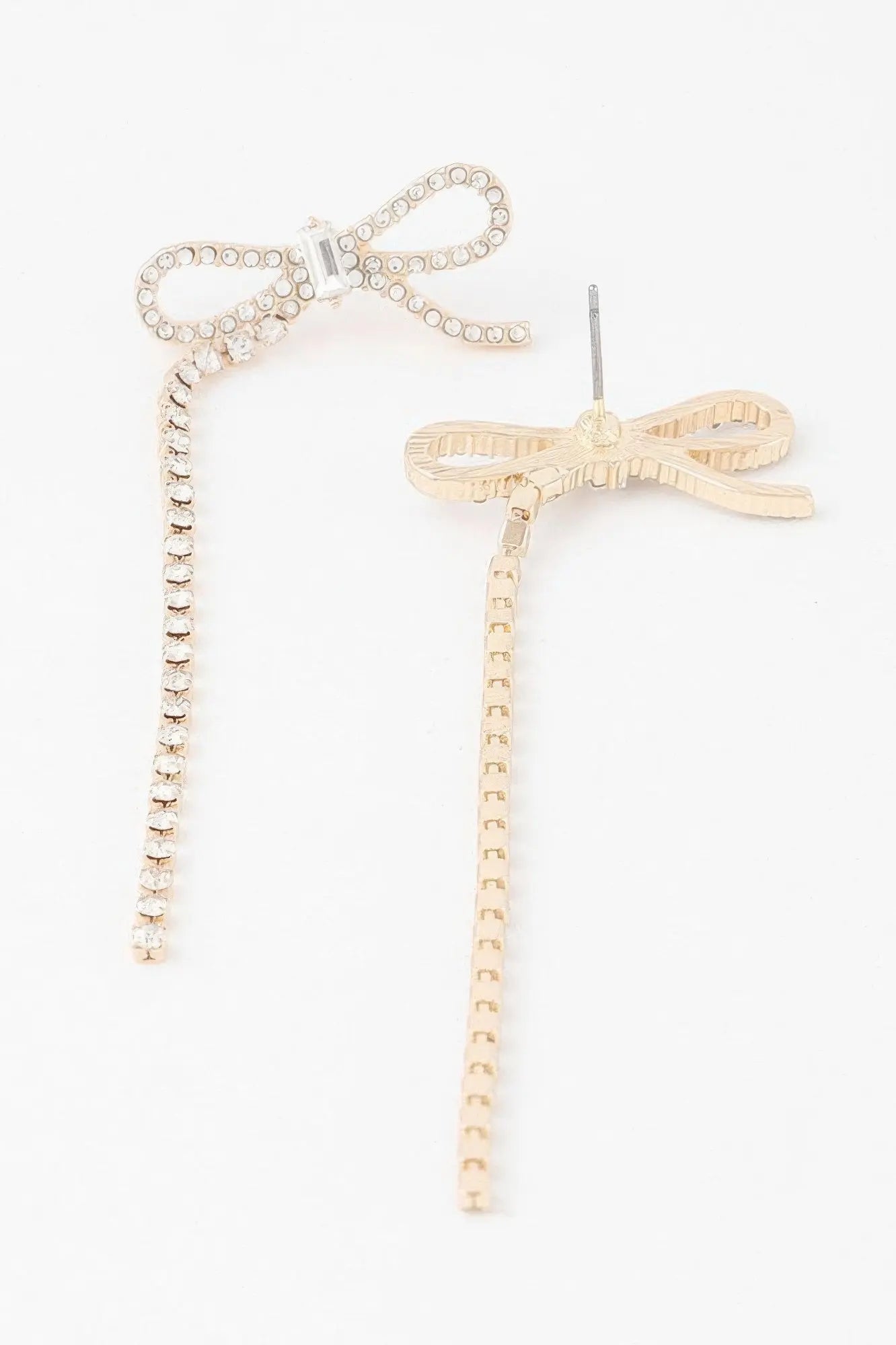 Half Ribbon Drop Earrings - DressAffection