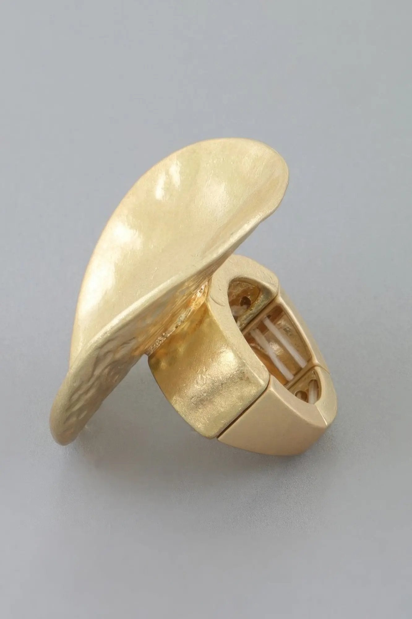 Hammered Plate Wrap Ring - DressAffection