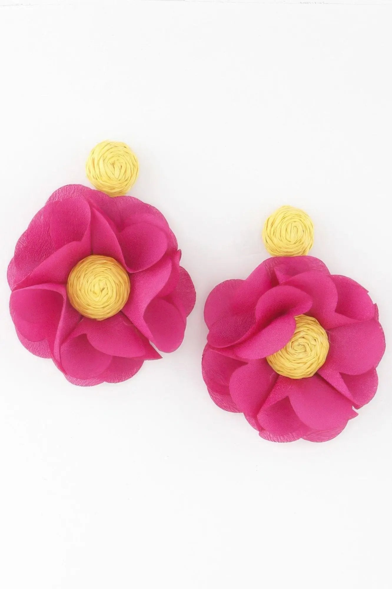 Handmade Paper Flower Shape Earrings - DressAffection