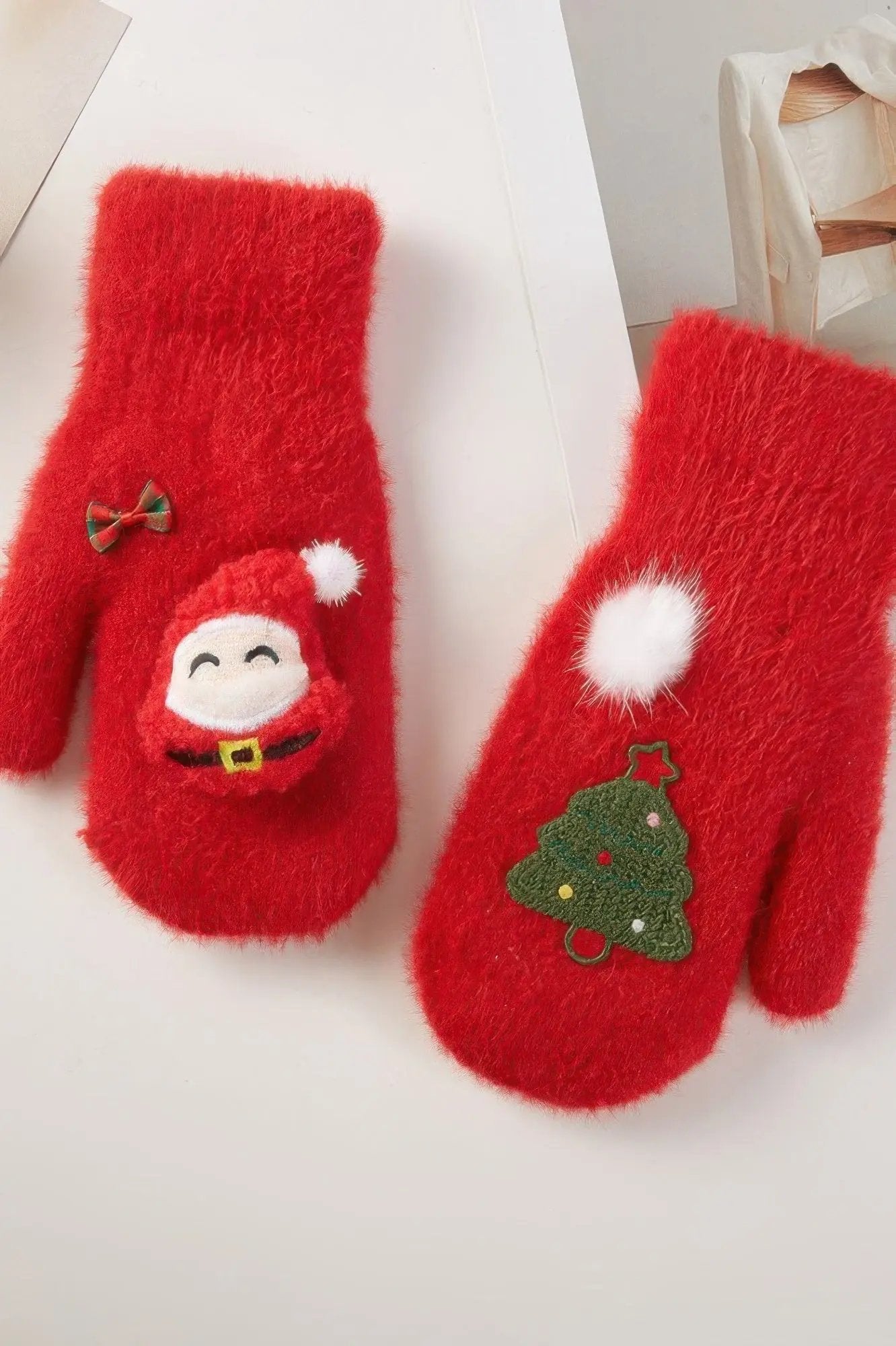 Happy Santa Mitten Gloves - DressAffection