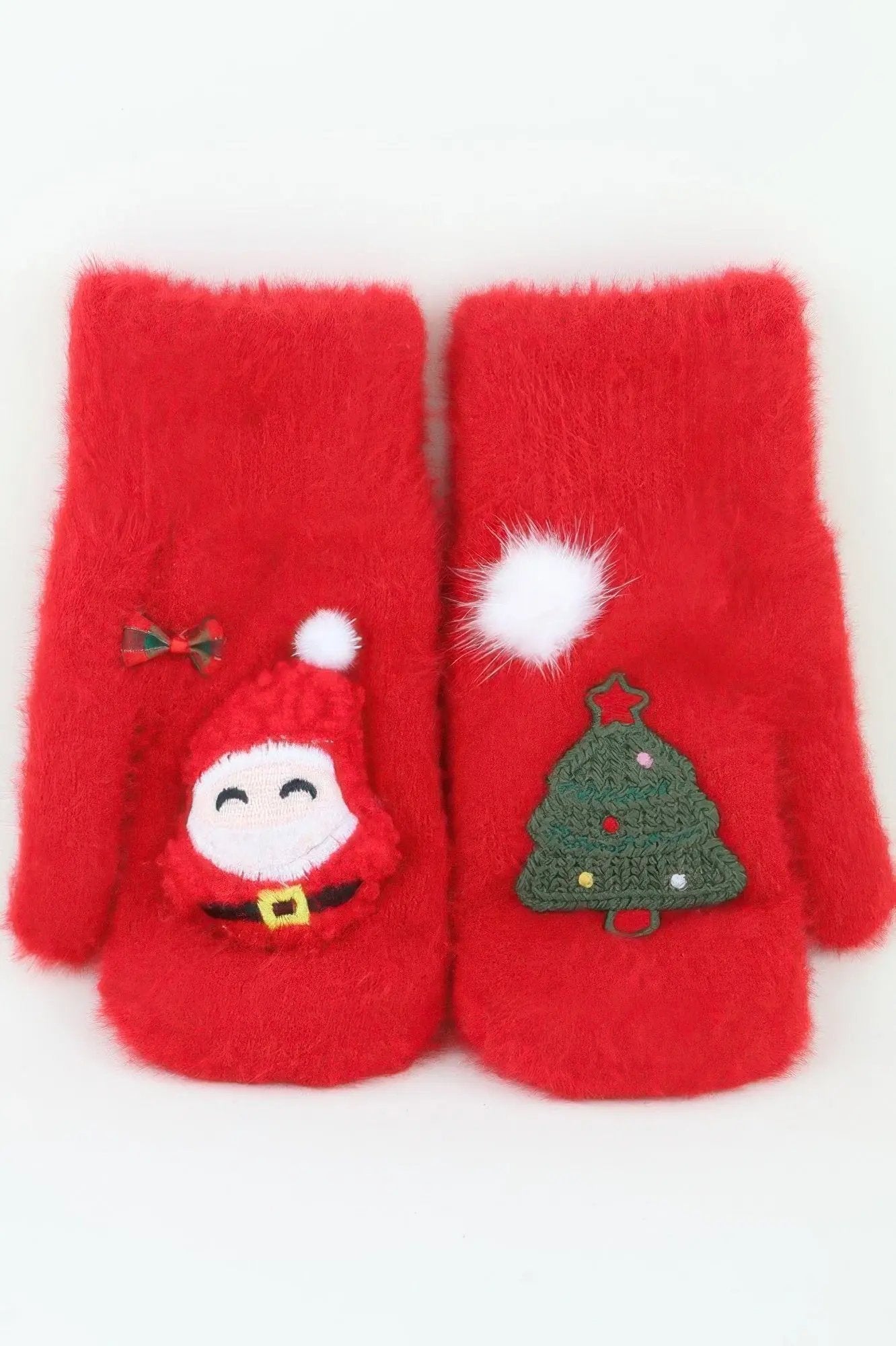 Happy Santa Mitten Gloves - DressAffection