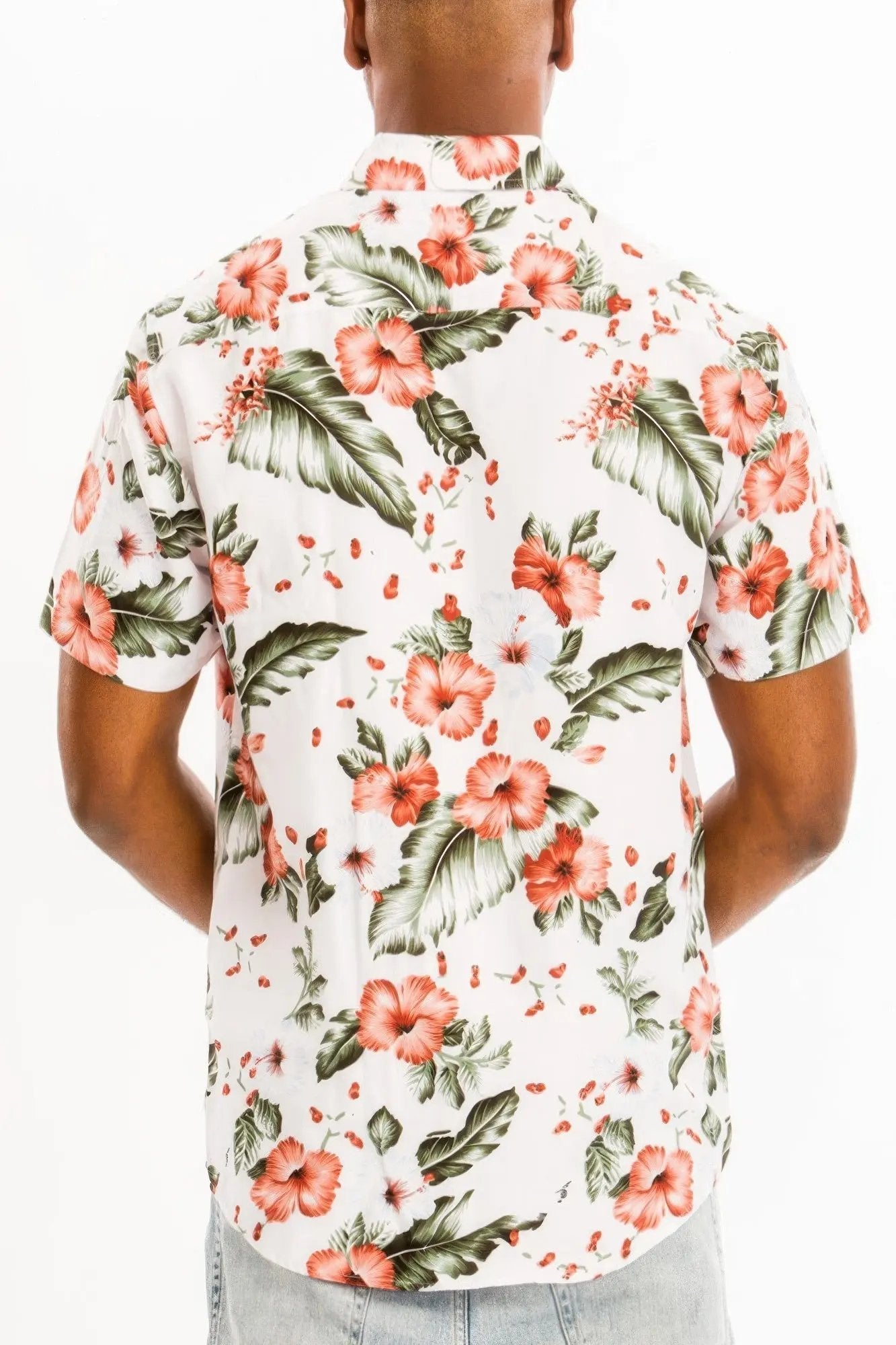 Hawaiian Print Button Down Shirt - DressAffection