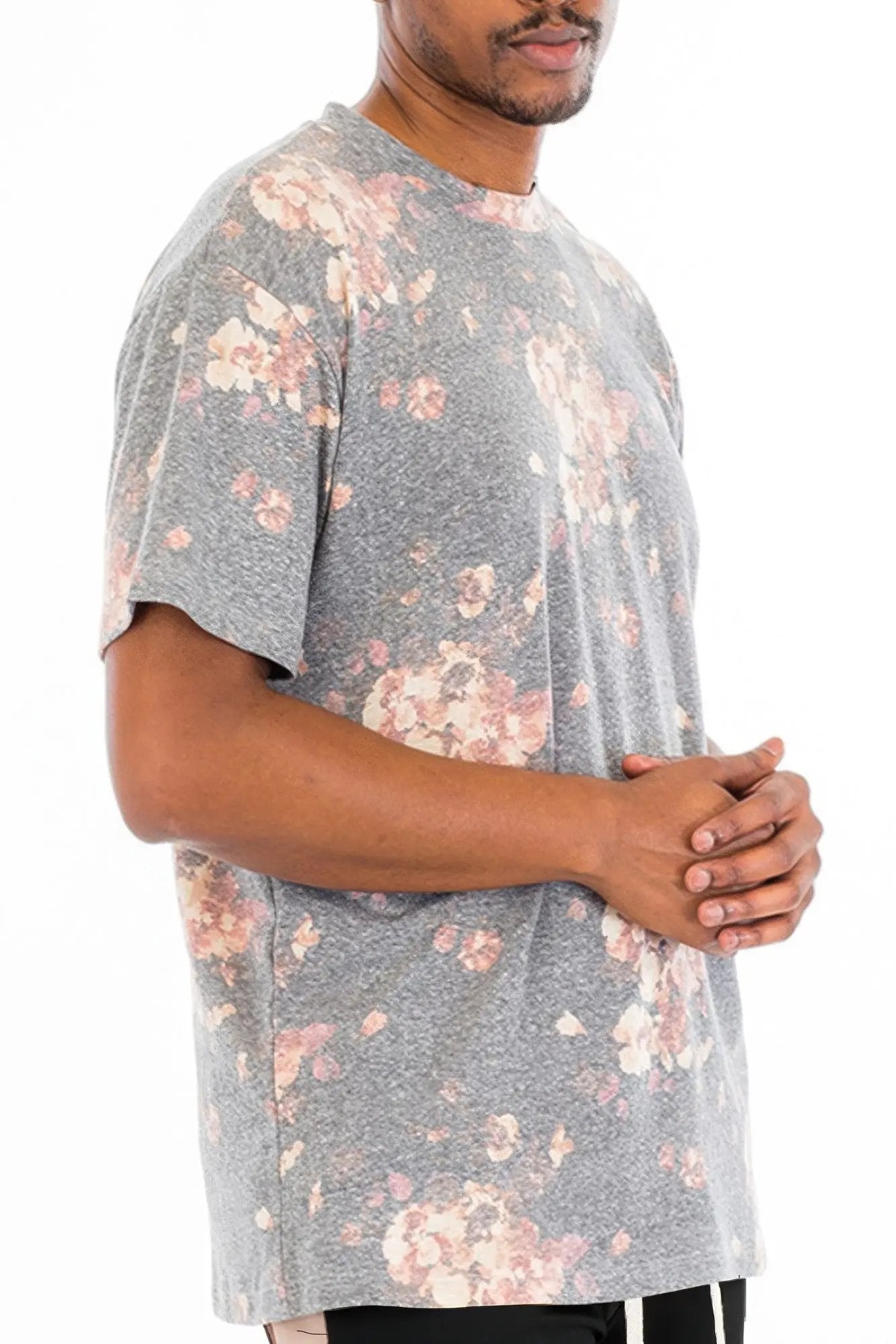 Heathered Floral Tshirt - DressAffection