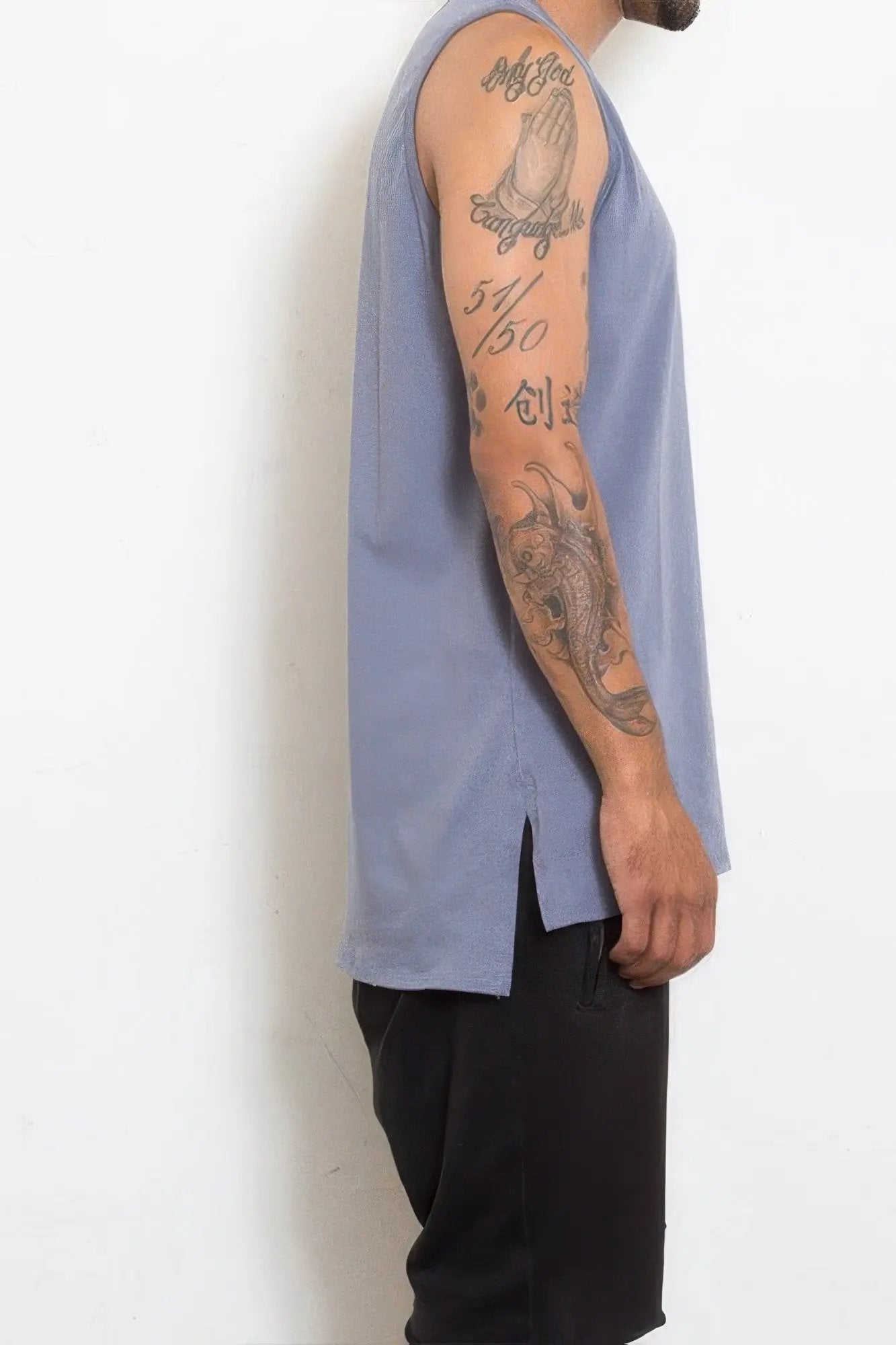 Hi Lo Plain Tank Top - DressAffection