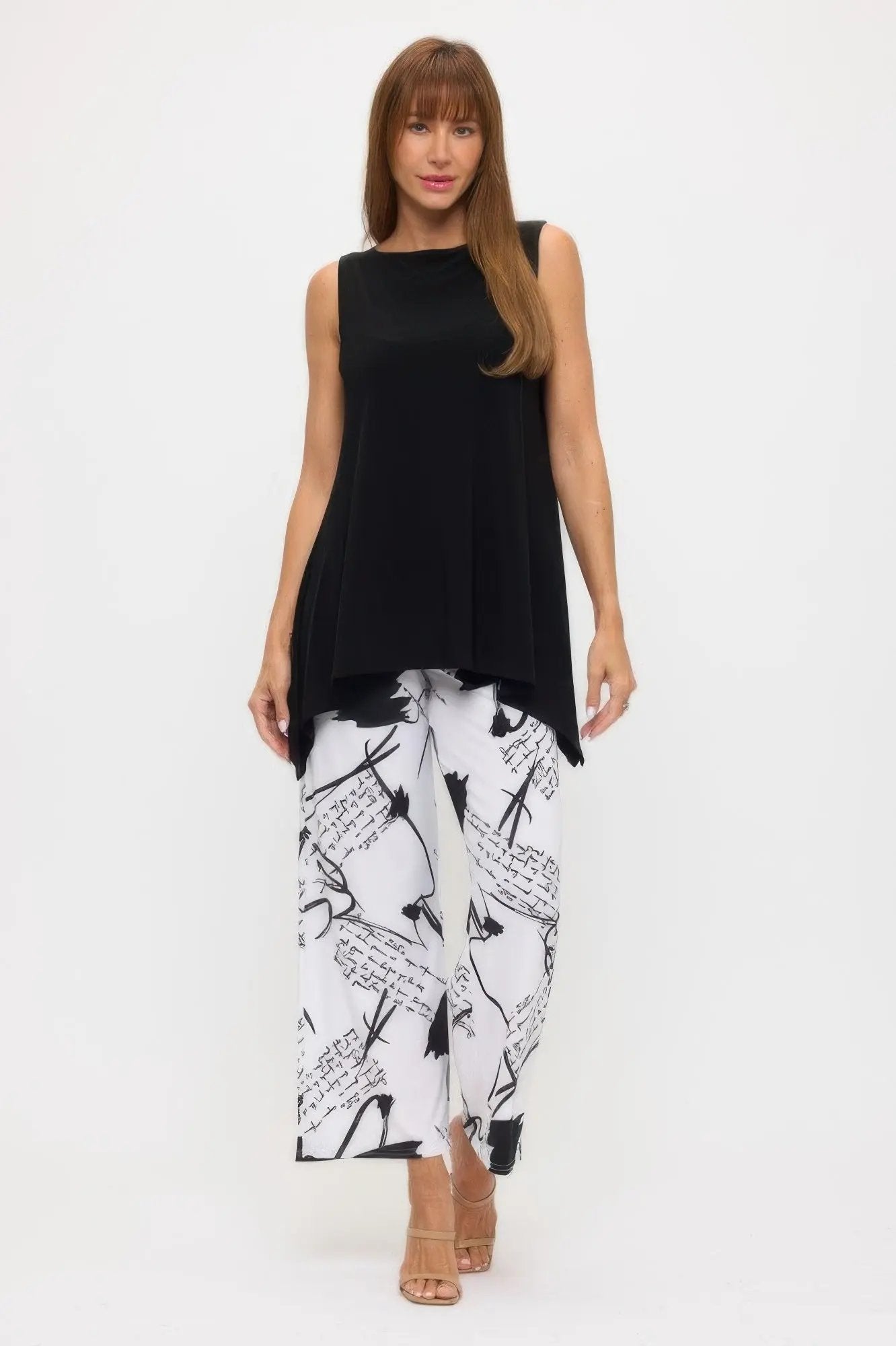 Hit Boat Neck Shark Bite Tank Tunic - DressAffection