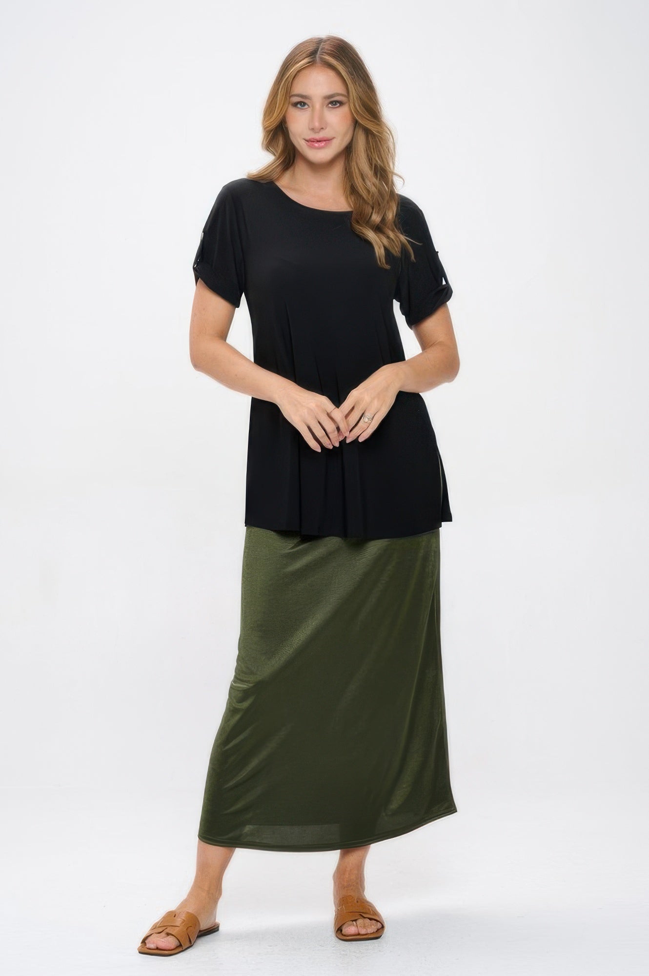 Hit Button Short Sleeve Top - DressAffection