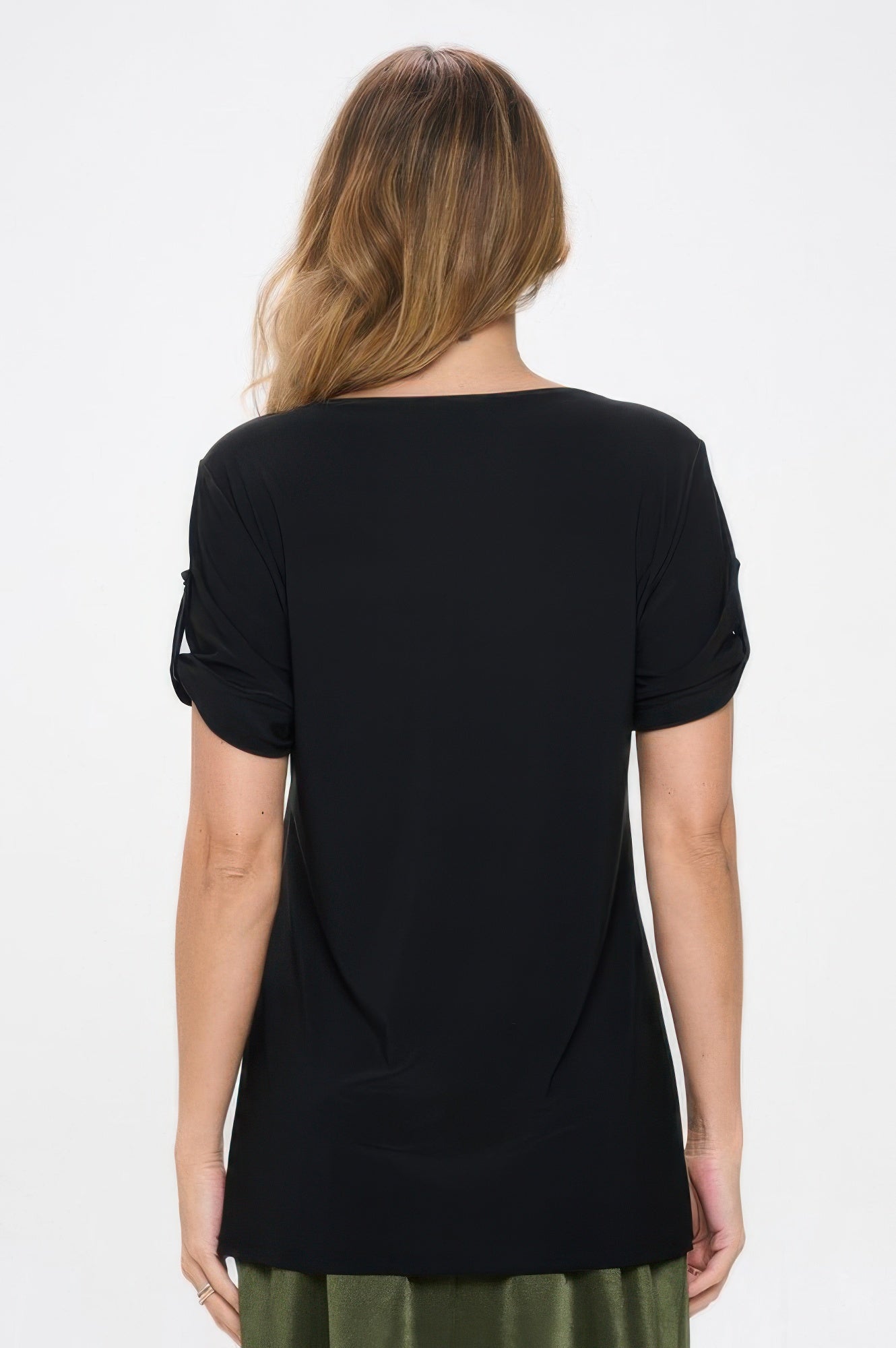 Hit Button Short Sleeve Top - DressAffection