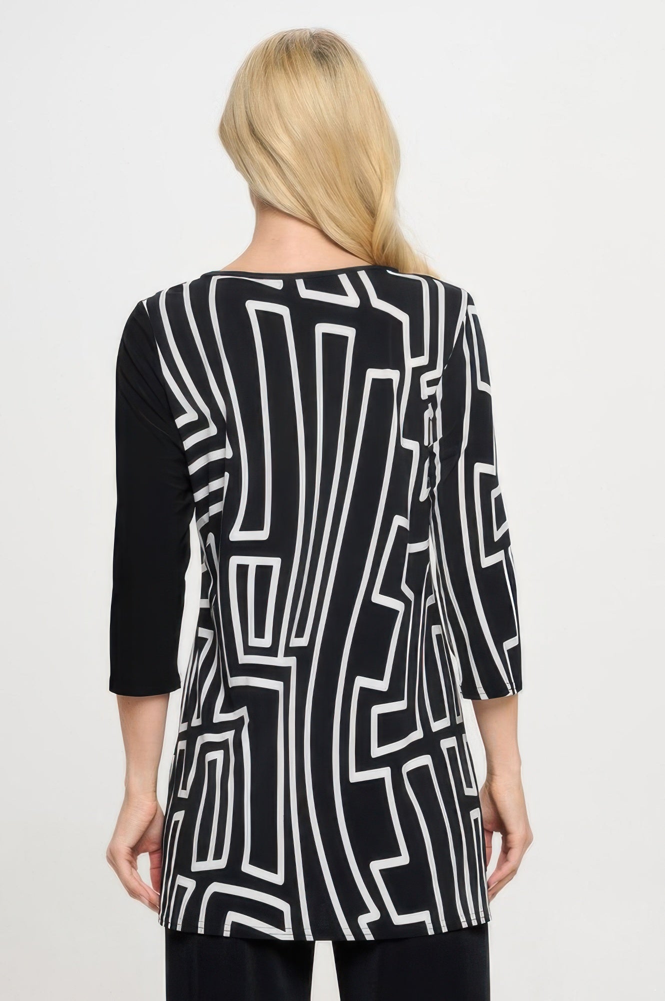 Hit Contrast V-neck Tunic Top - DressAffection