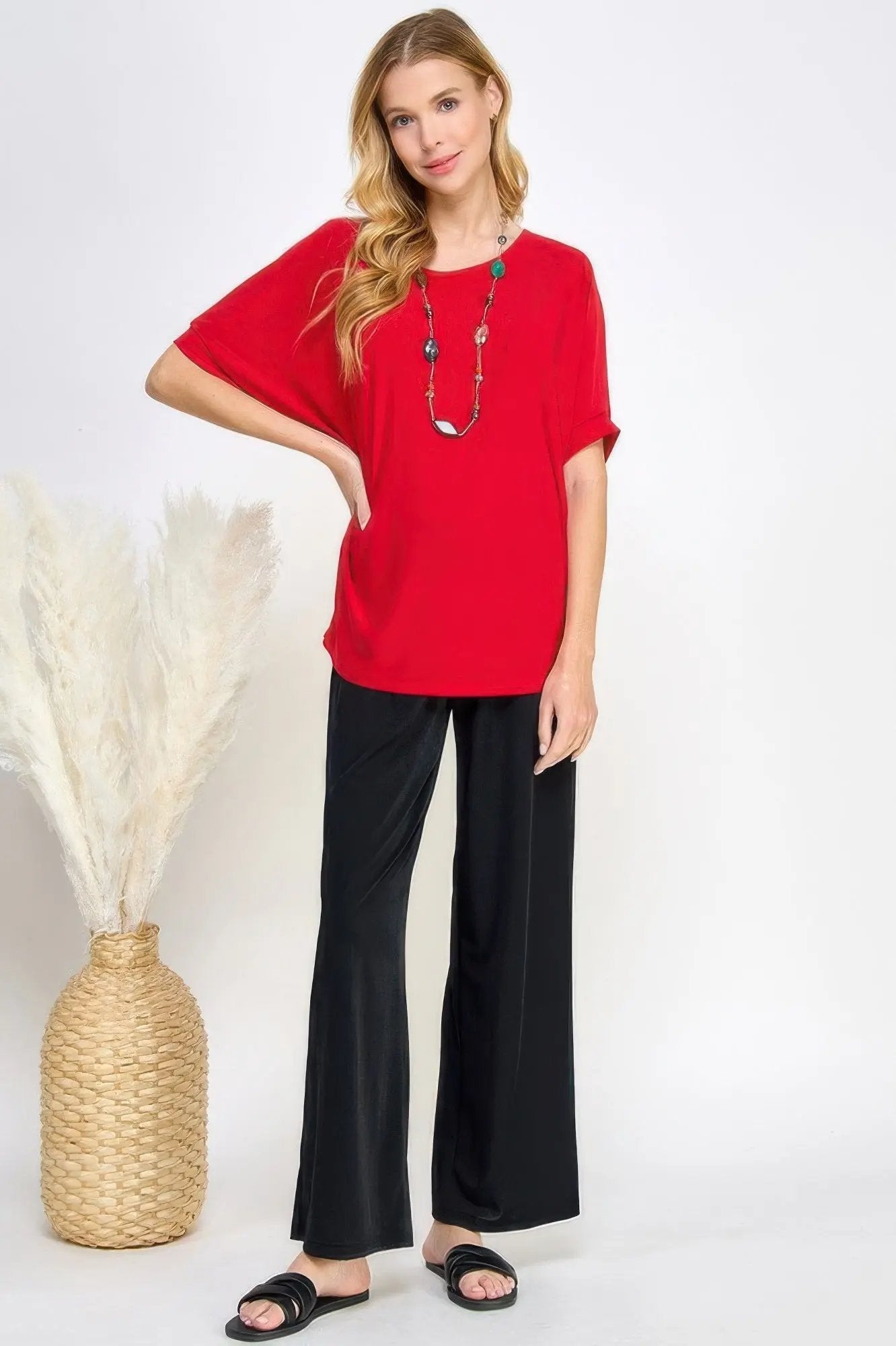 Hit Dolman Sleeve Top - DressAffection