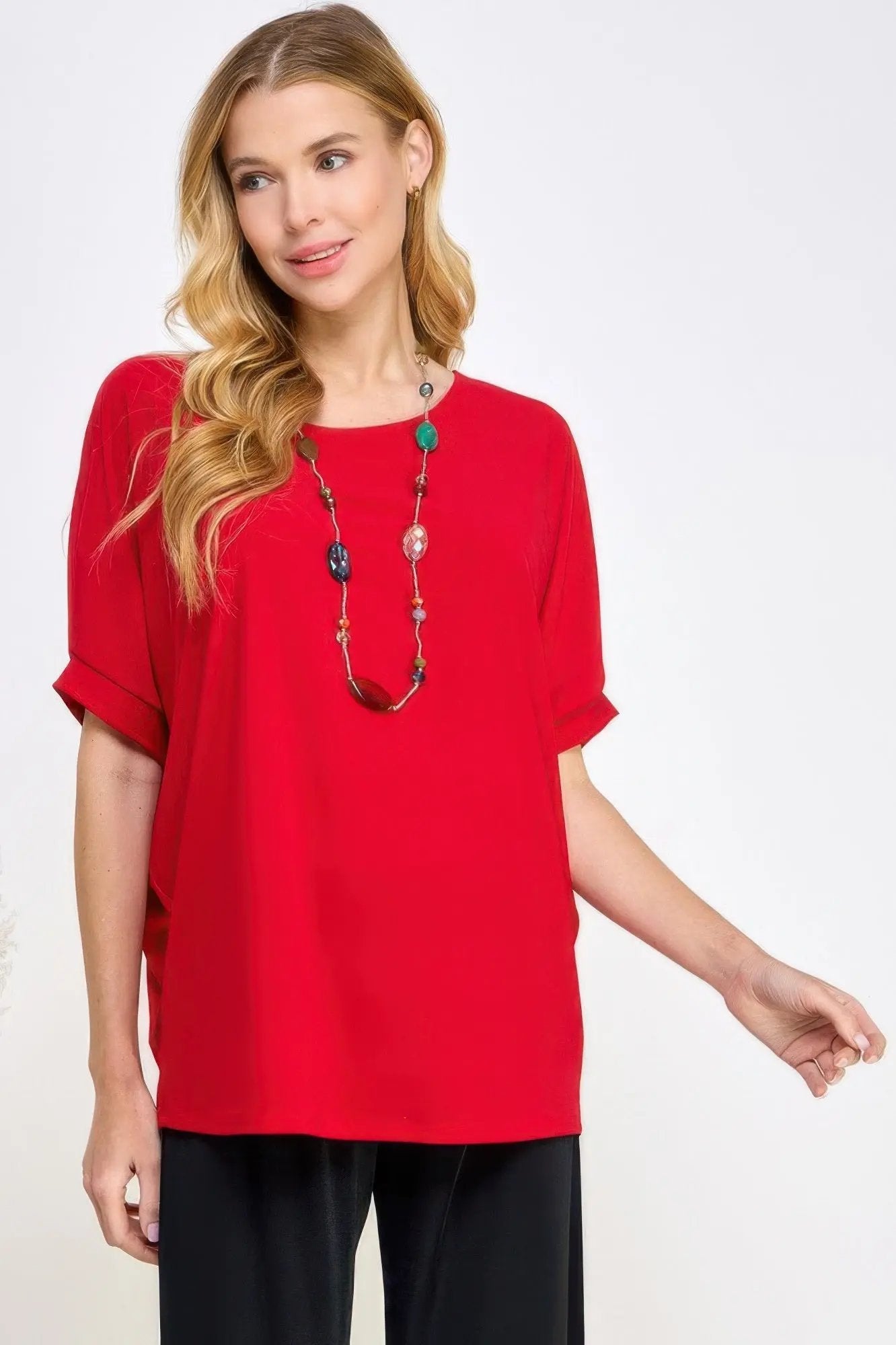Hit Dolman Sleeve Top - DressAffection