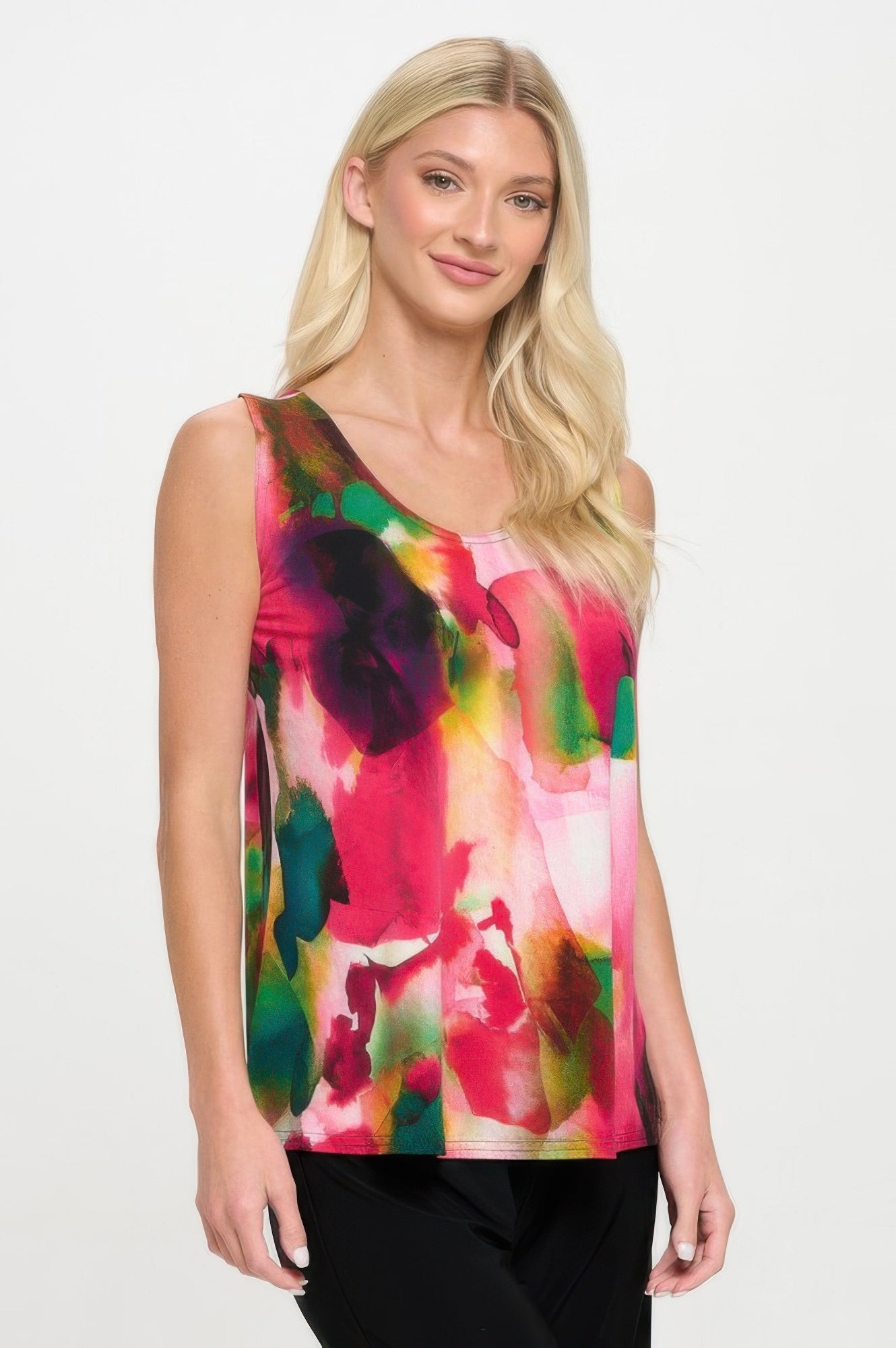 Hit Print Sleeveless Tank Top - DressAffection