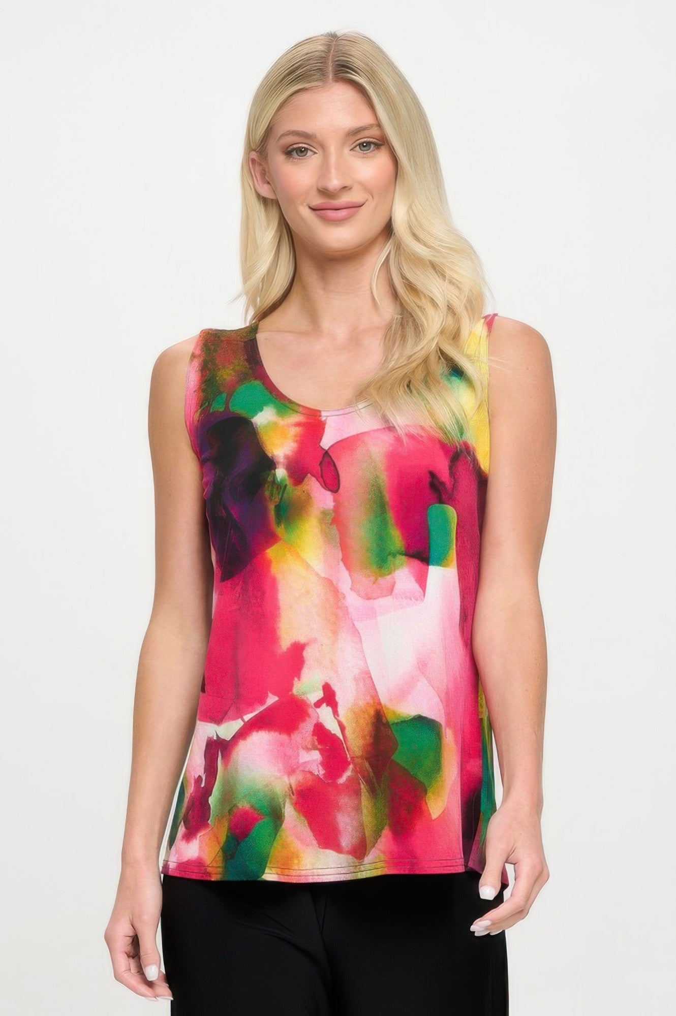 Hit Print Sleeveless Tank Top - DressAffection