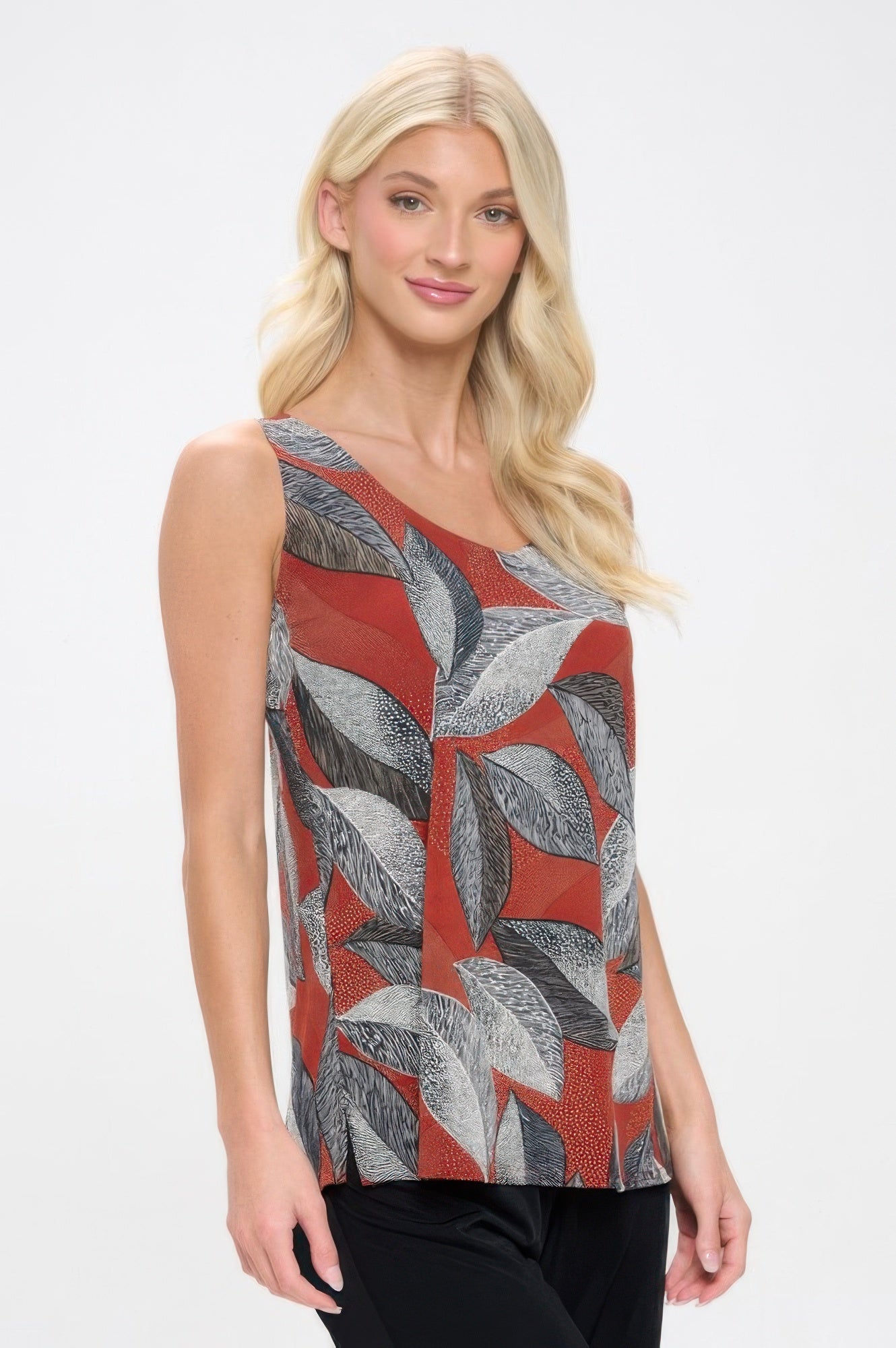 Hit Print Sleeveless Tank Top - DressAffection