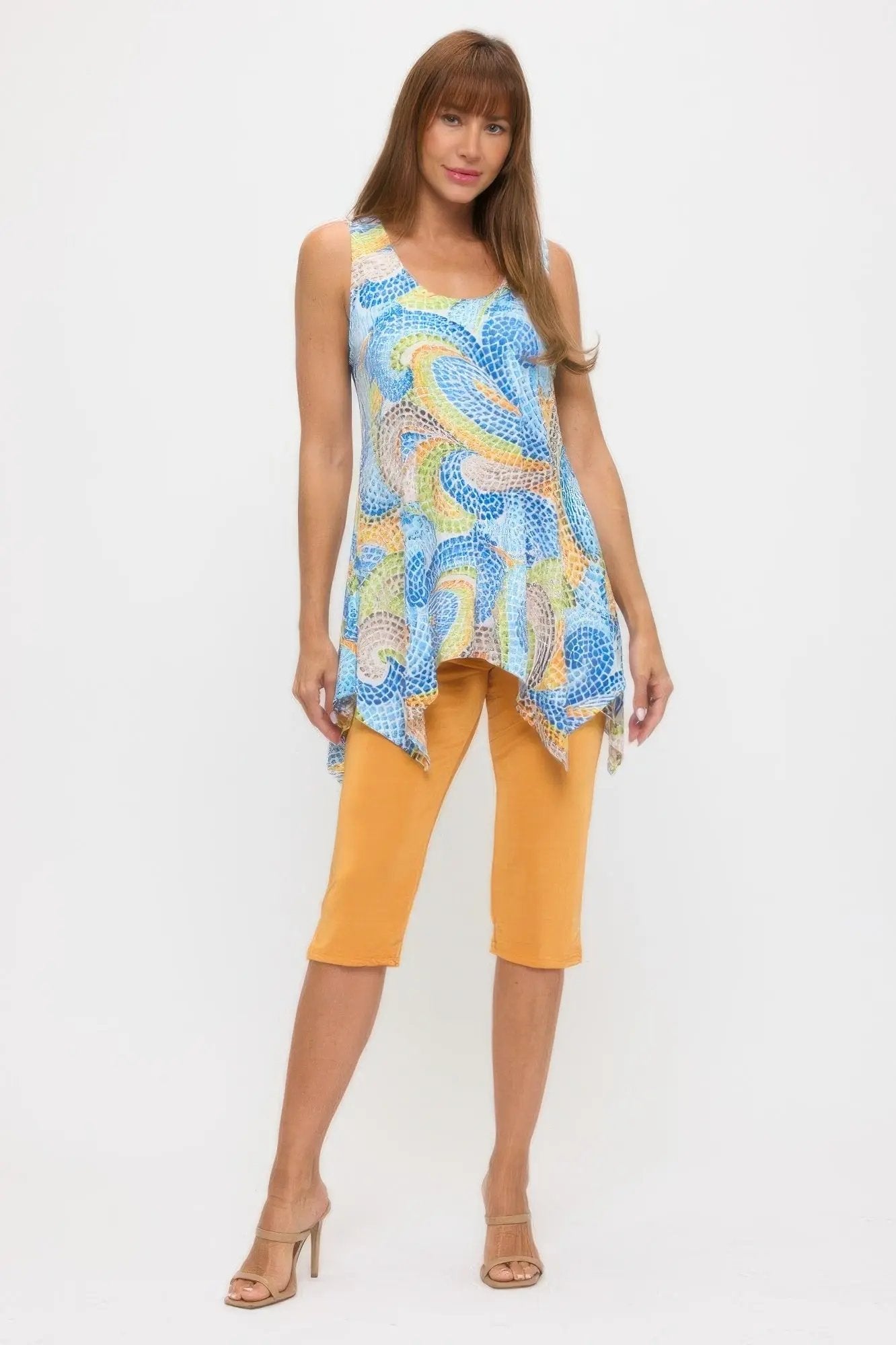 Hit Shark Bite Hem Tank - DressAffection