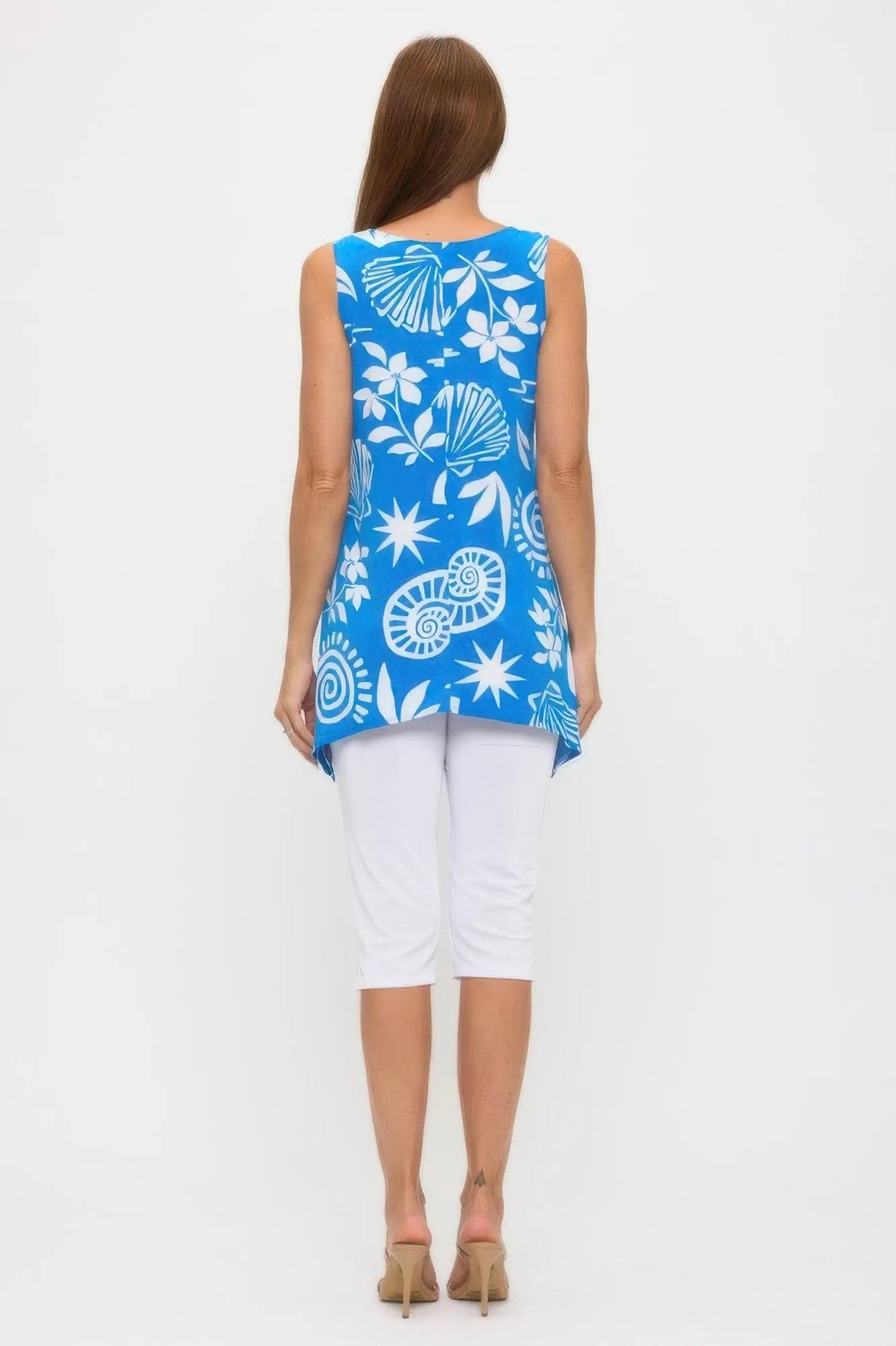 Hit Shark Bite Hem Tank - DressAffection