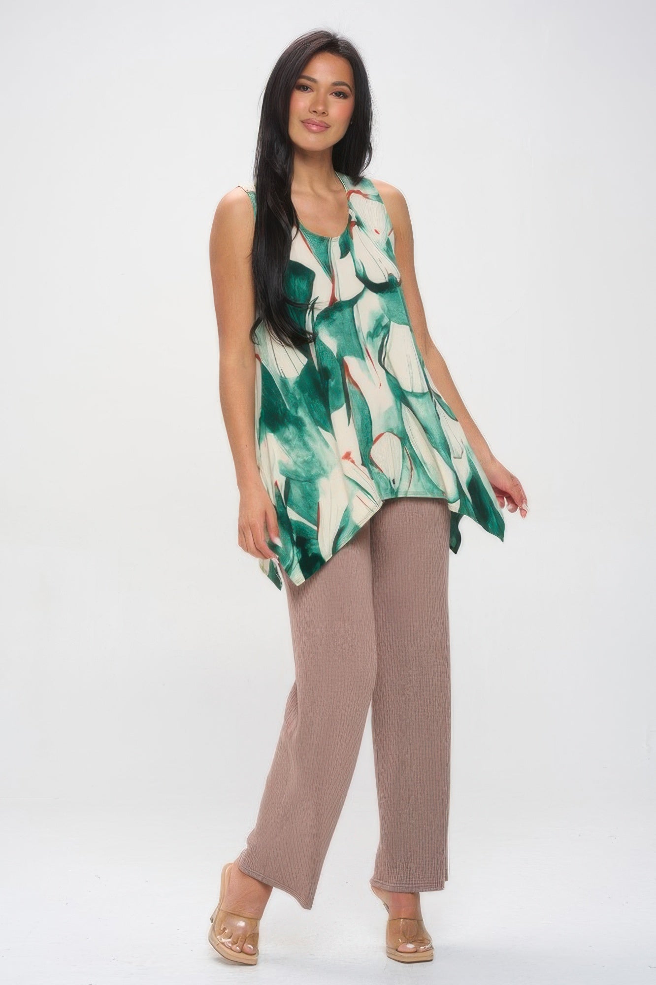 Hit Shark Bite Hem Tank - DressAffection