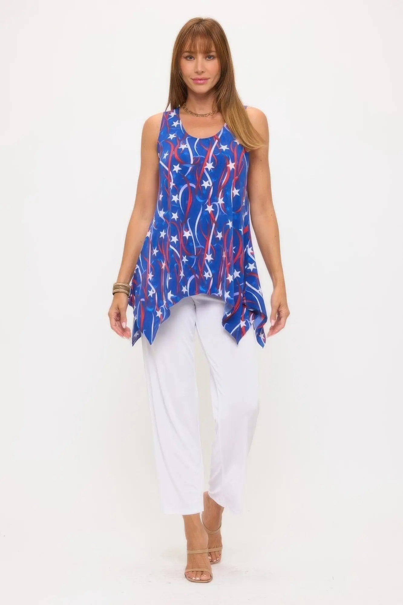 Hit Shark Bite Hem Tank - DressAffection