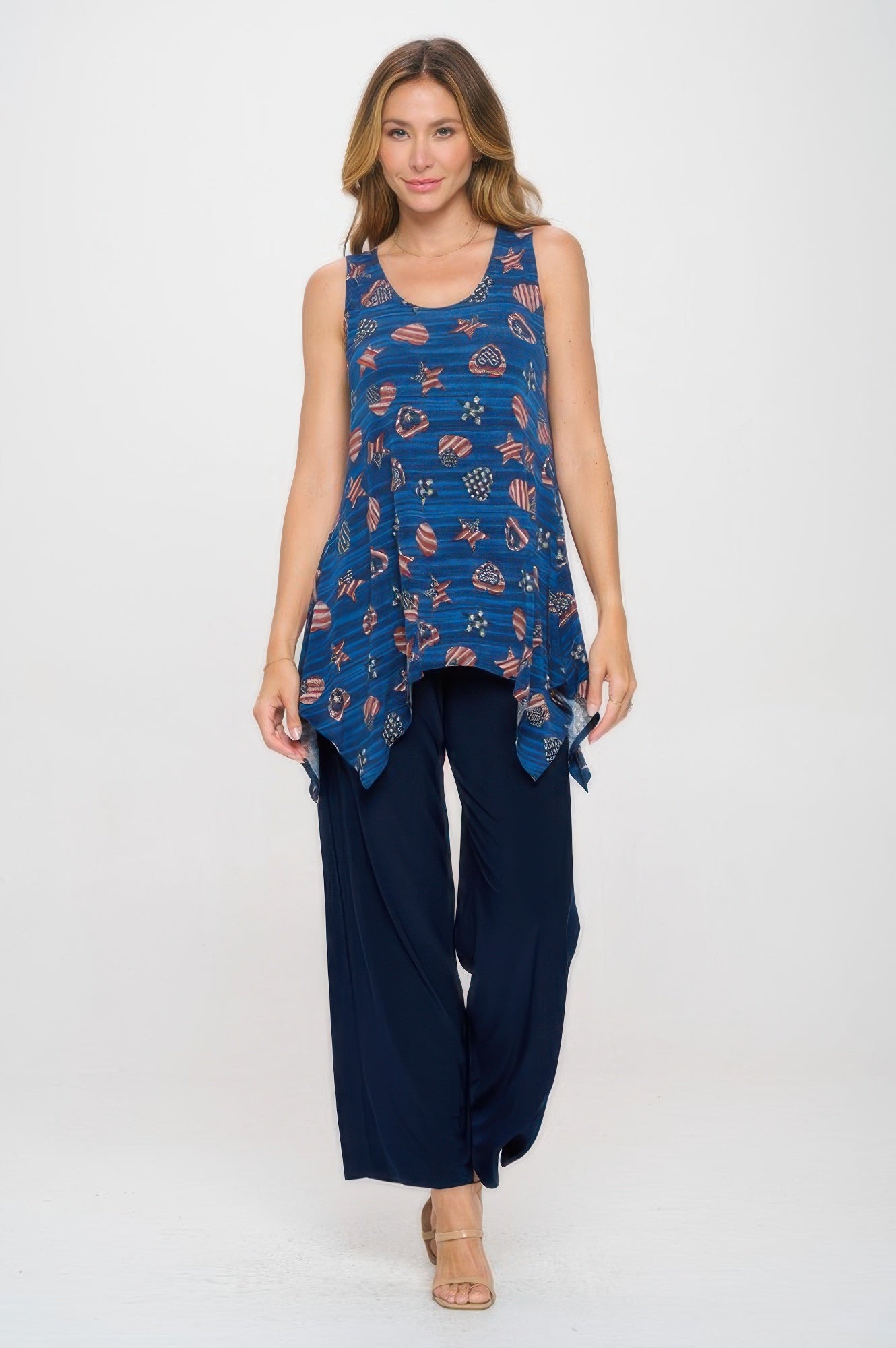 Hit Shark Bite Hem Tank - DressAffection