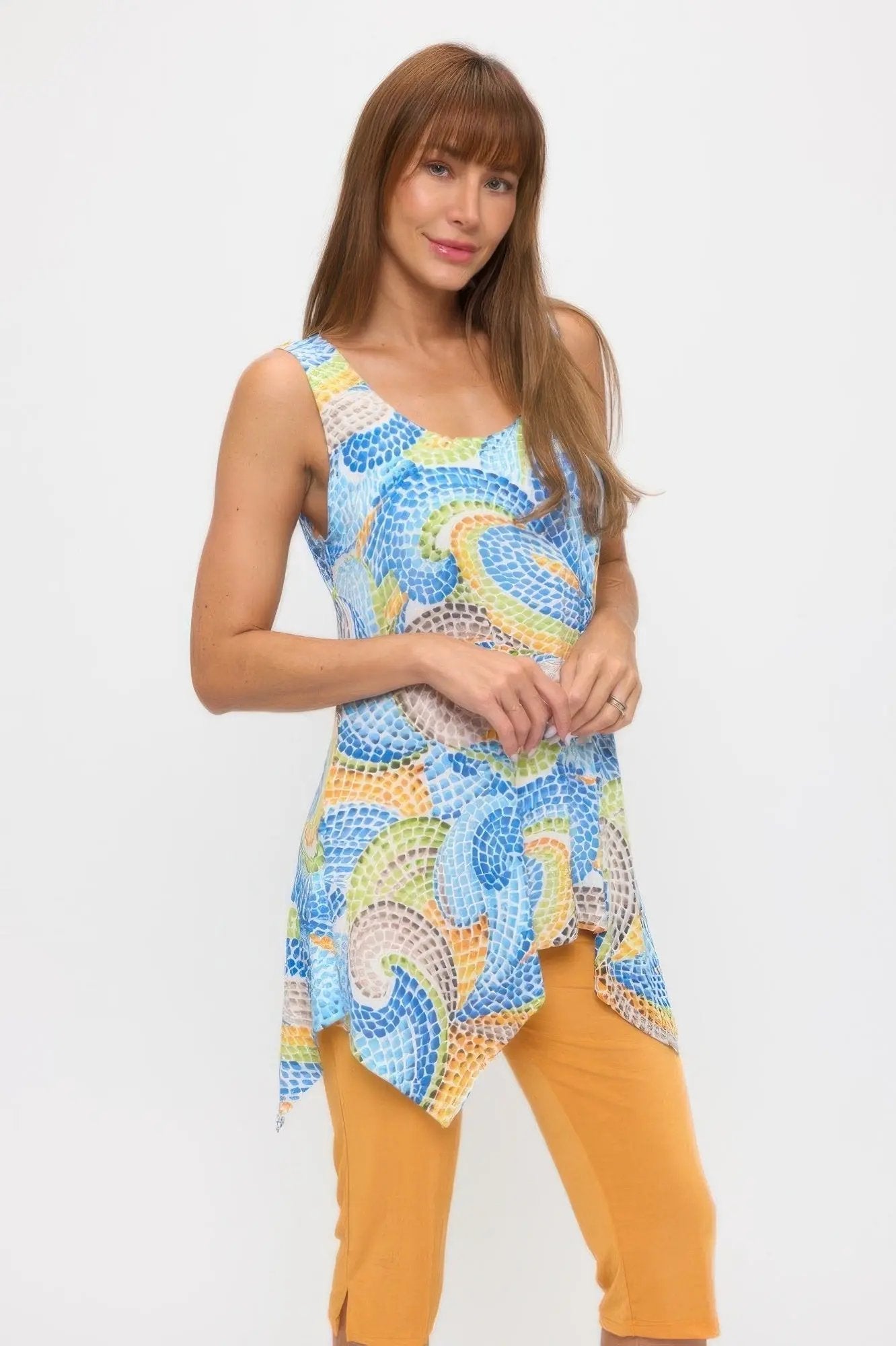 Hit Shark Bite Hem Tank - DressAffection