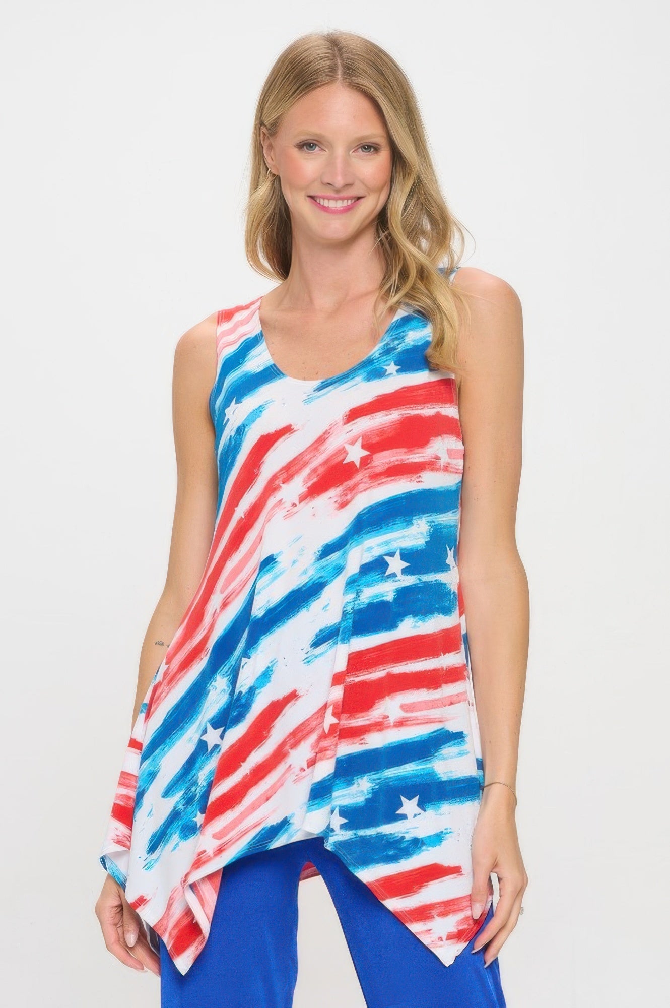 Hit Shark Bite Hem Tank - DressAffection