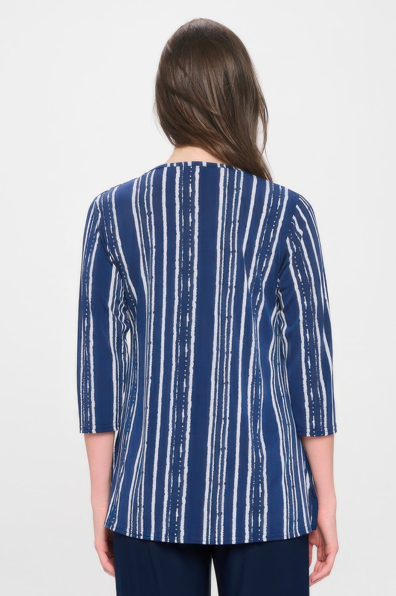 Hit V-neck Band Top W/vent - DressAffection