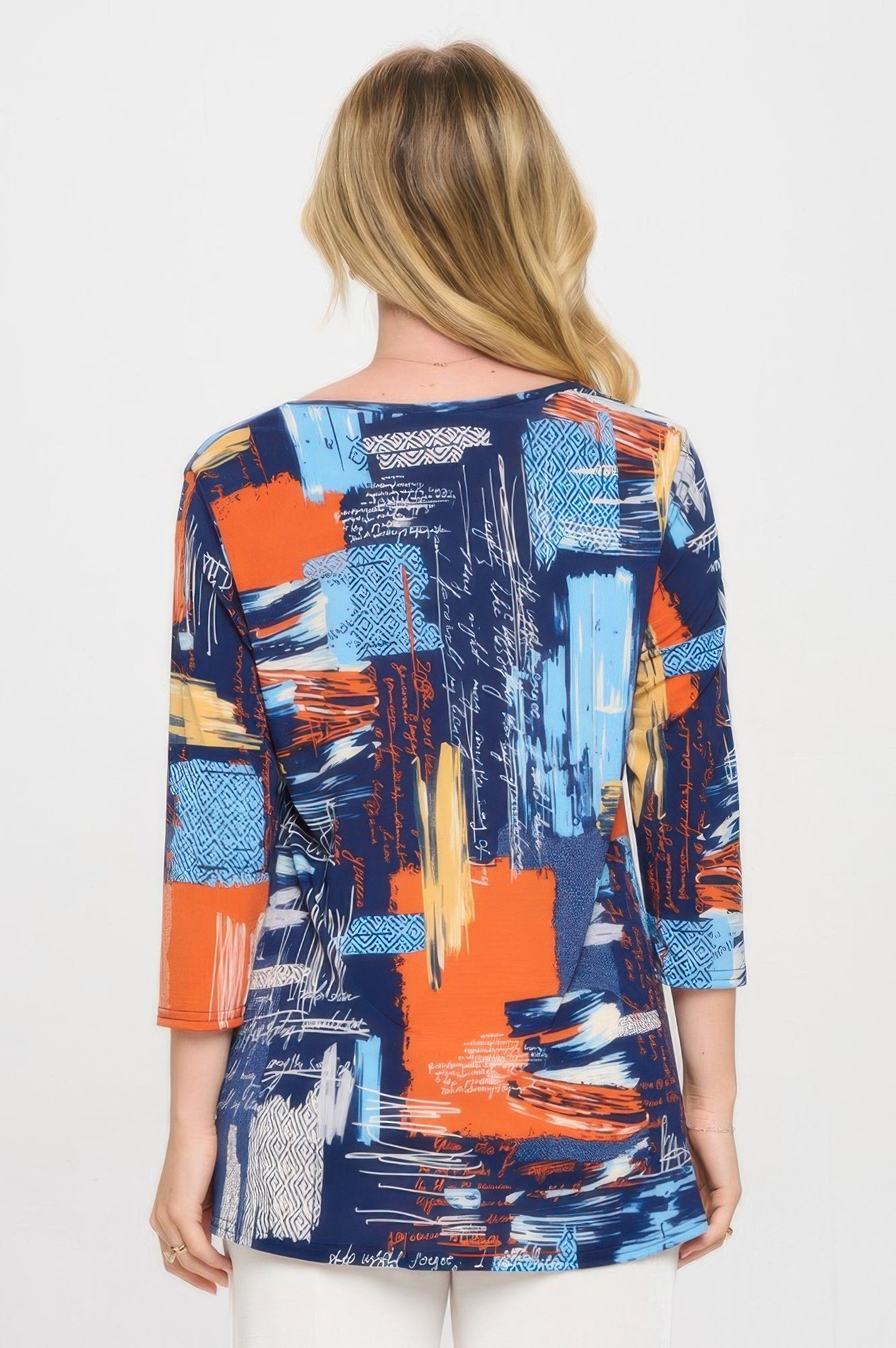 Hit V-neck Band Top W/vent - DressAffection