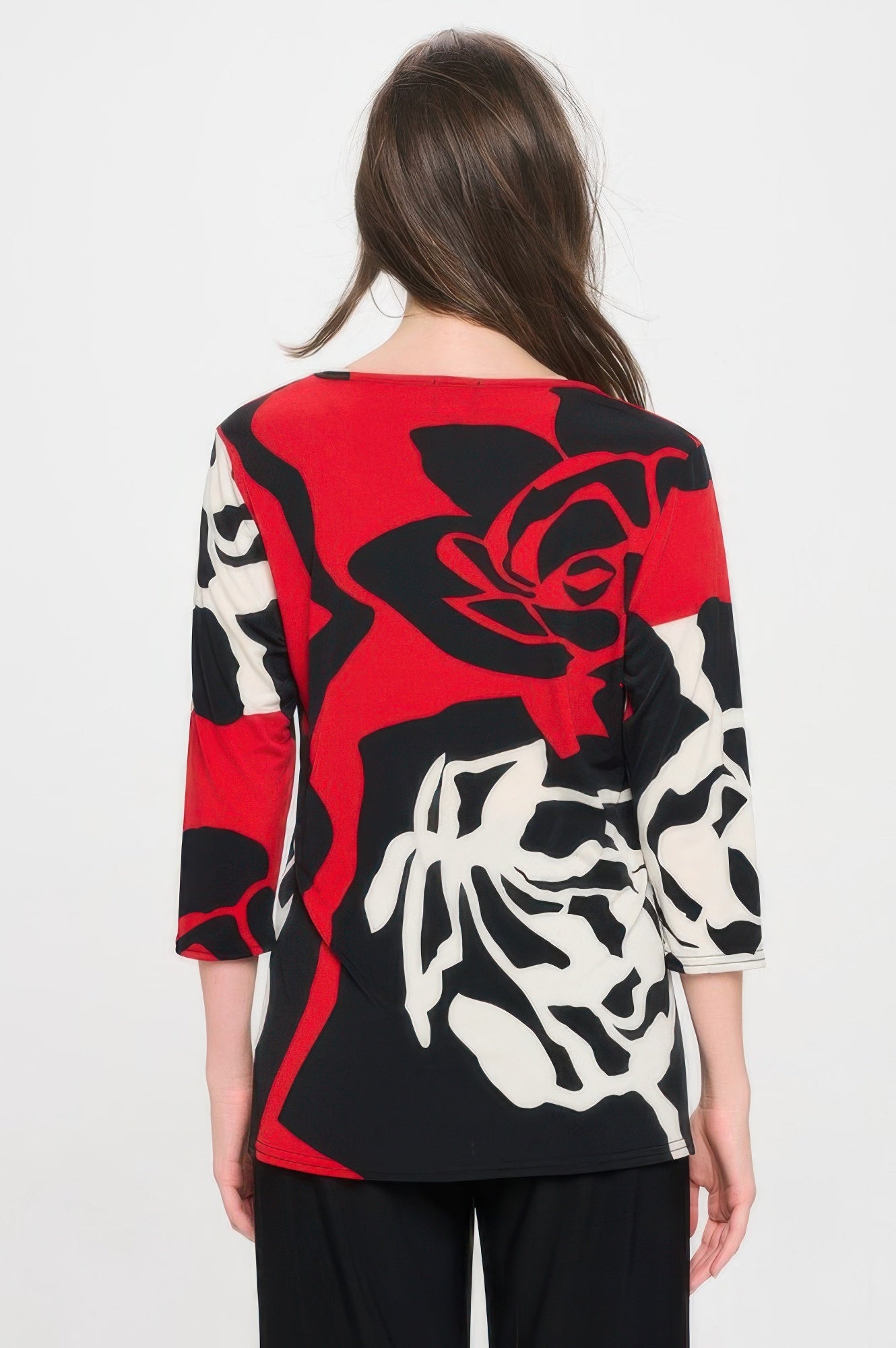 Hit V-neck Band Top W/vent - DressAffection