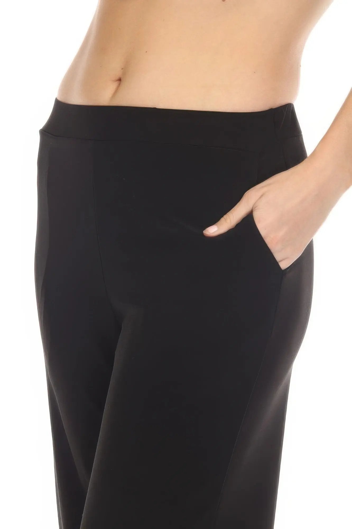 Hit Wide Leg Ankle Length Pants - DressAffection