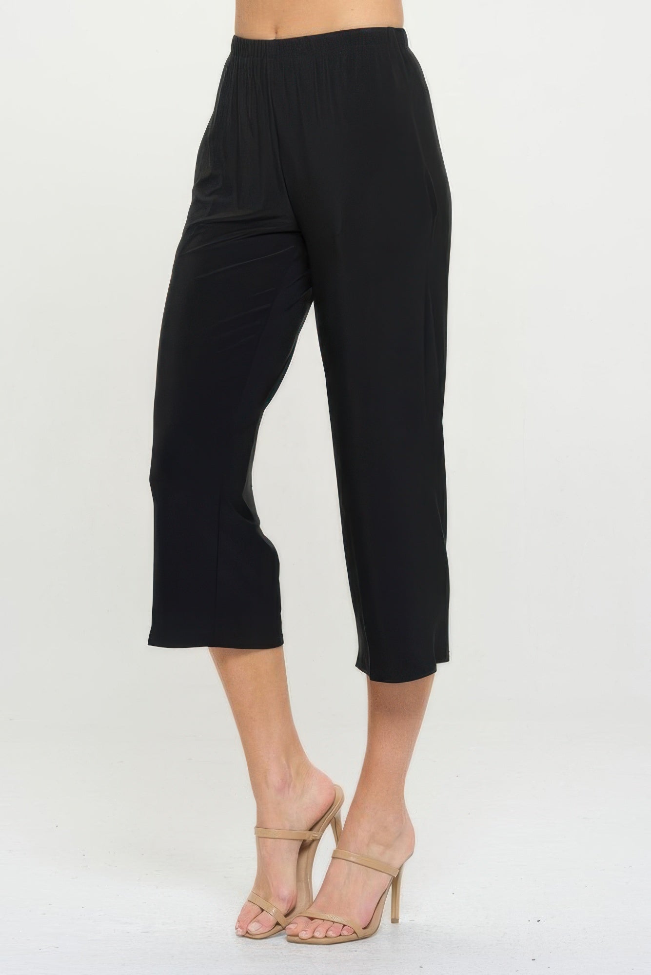 Hit Wide Leg Ankle Length Pants - DressAffection