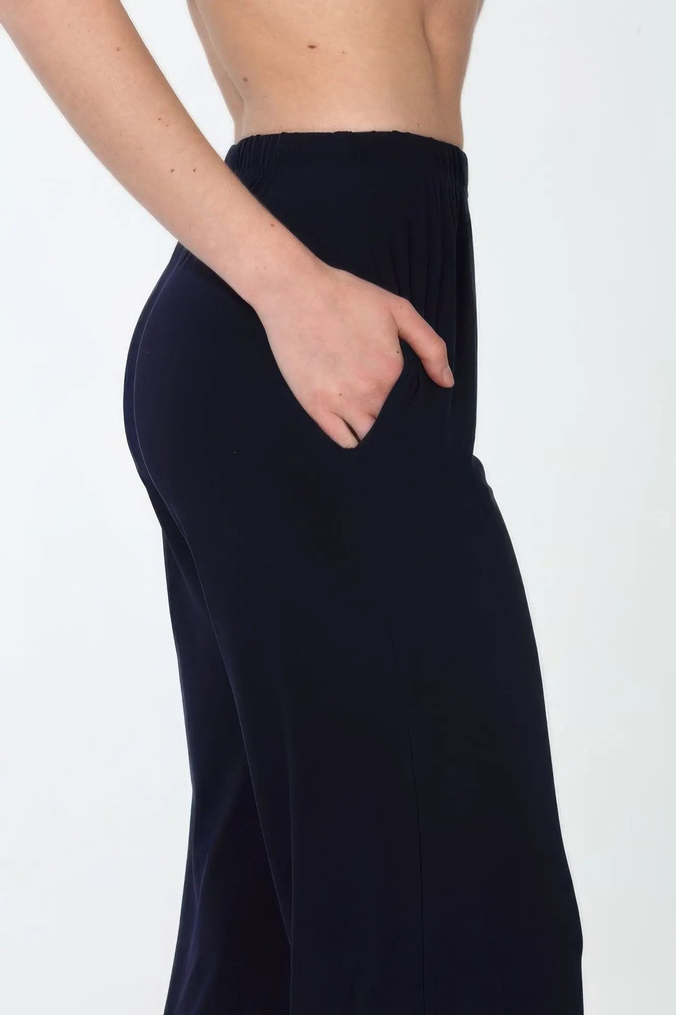 Hit Wide Leg Ankle Length Pants - DressAffection