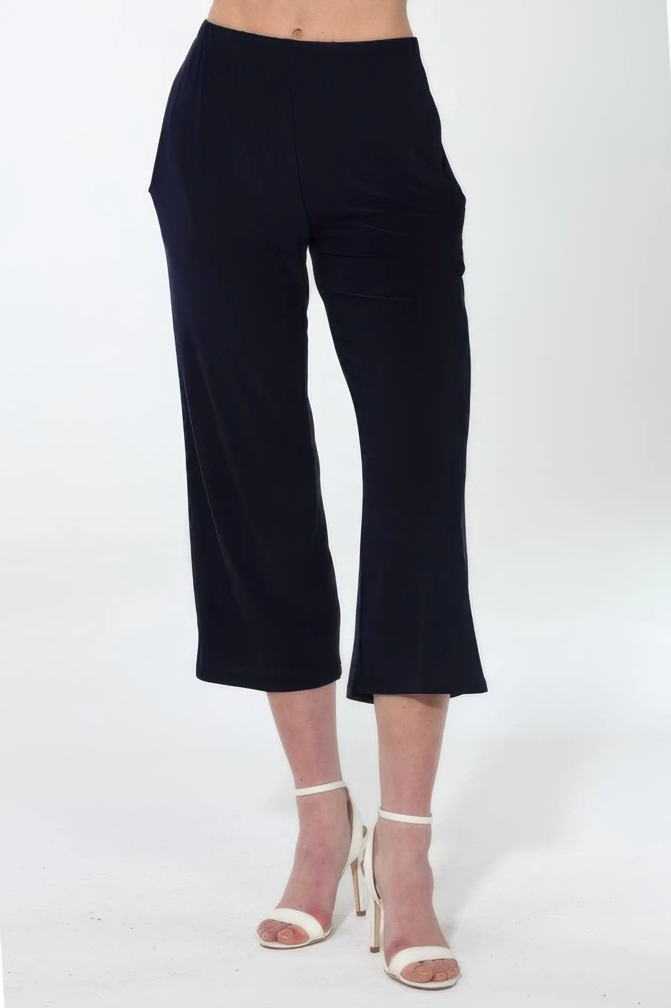 Hit Wide Leg Ankle Length Pants - DressAffection