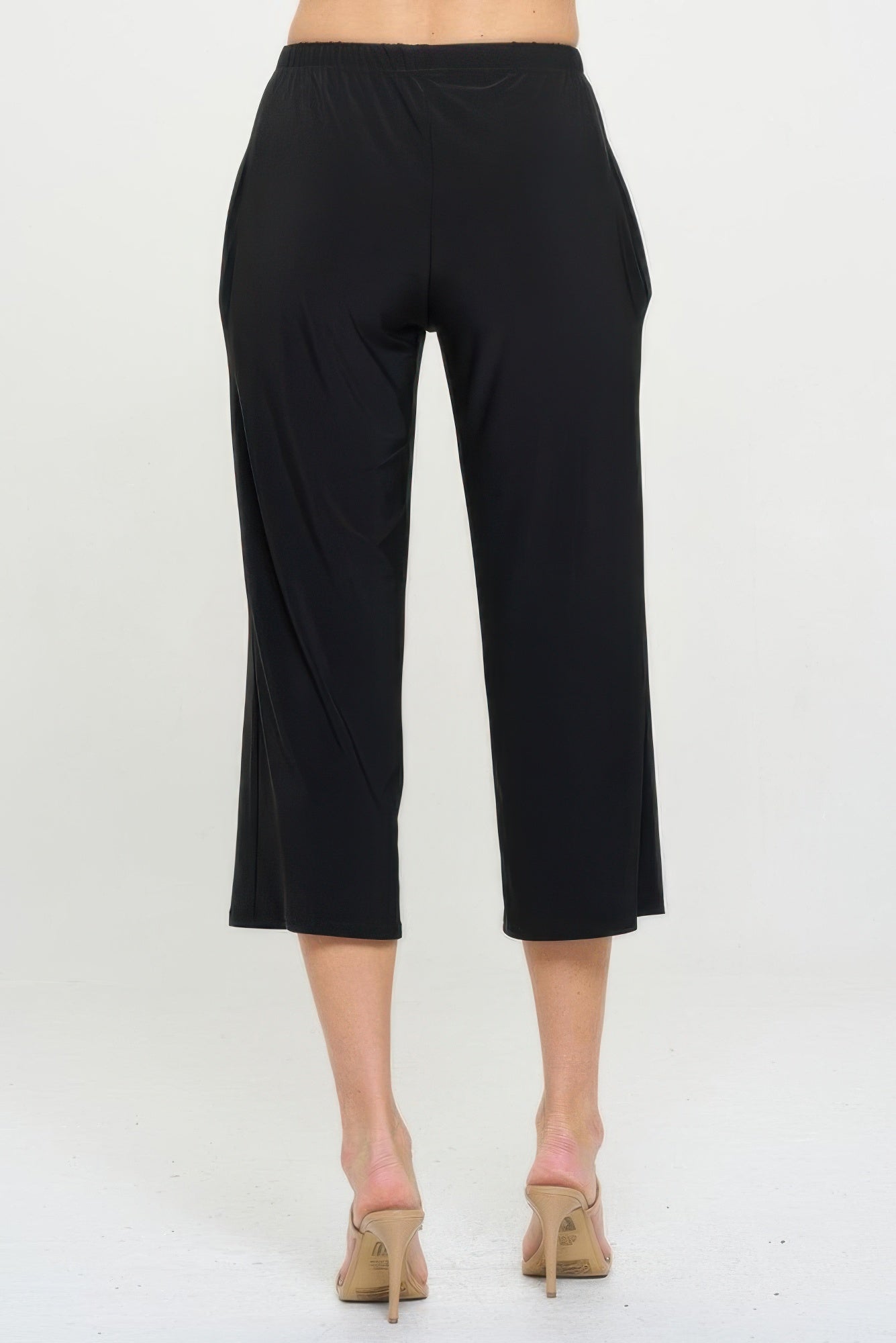 Hit Wide Leg Ankle Length Pants - DressAffection