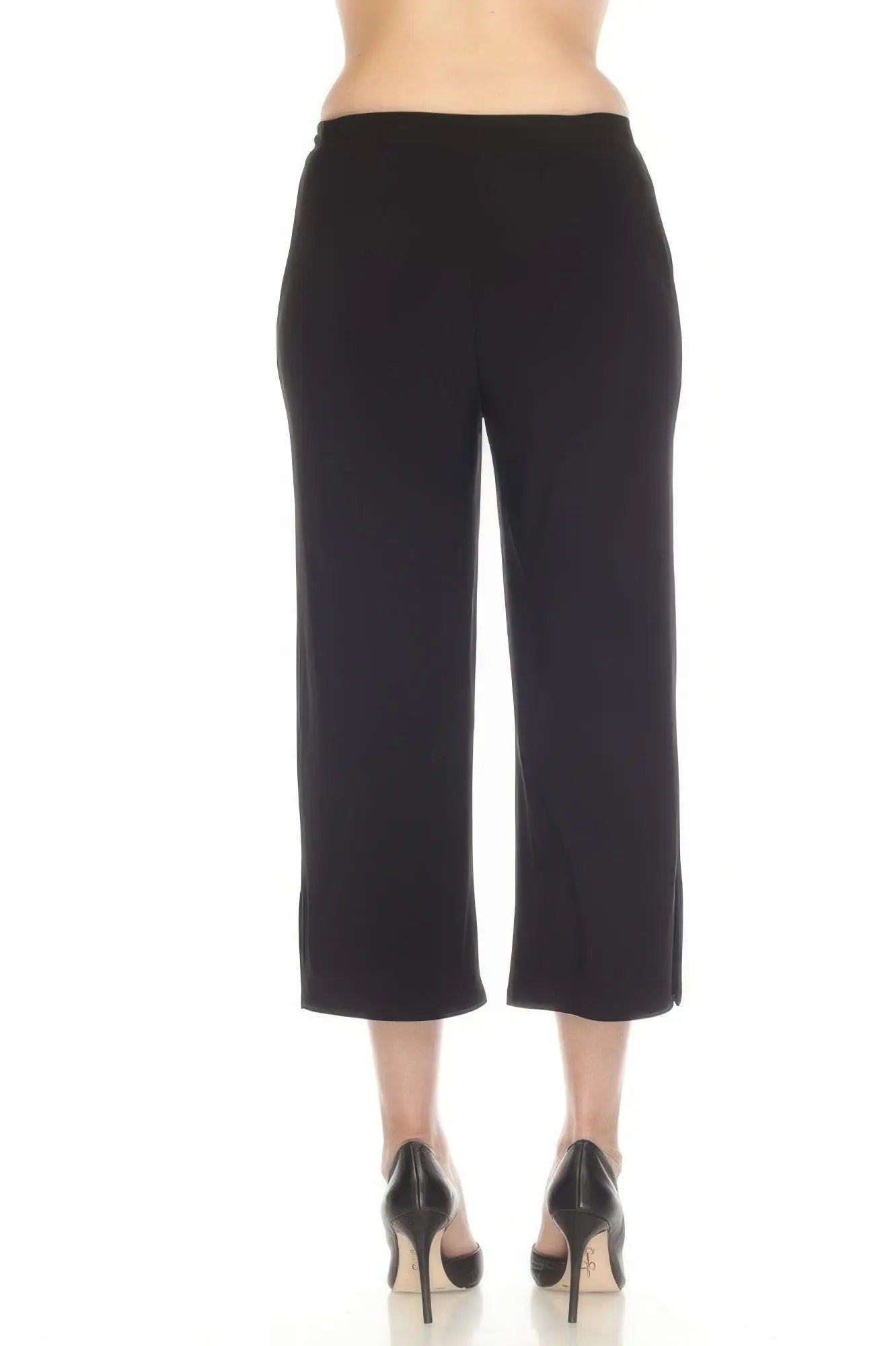 Hit Wide Leg Ankle Length Pants - DressAffection