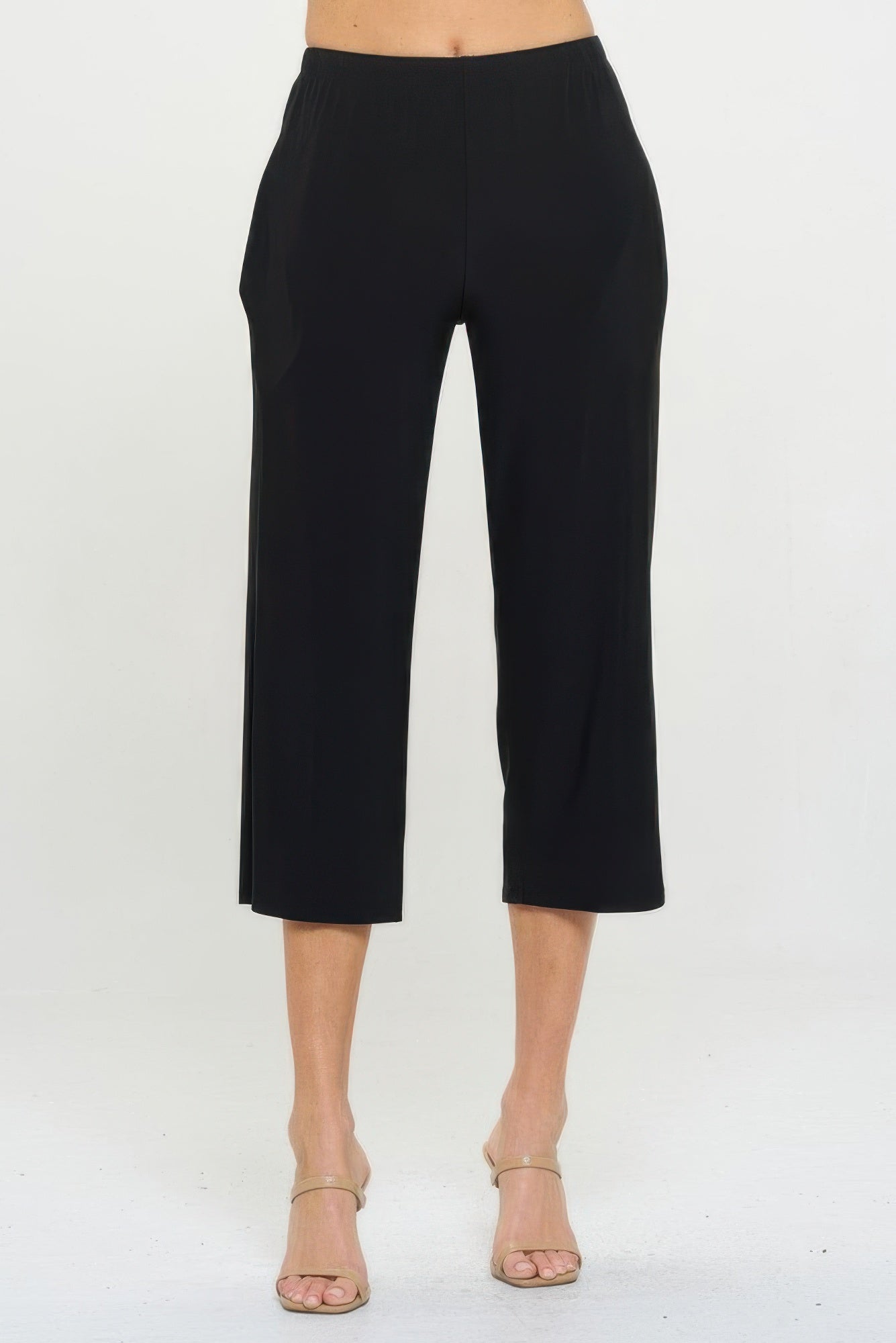 Hit Wide Leg Ankle Length Pants - DressAffection