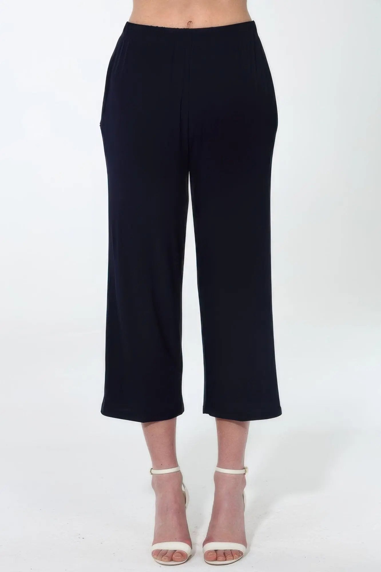 Hit Wide Leg Ankle Length Pants - DressAffection
