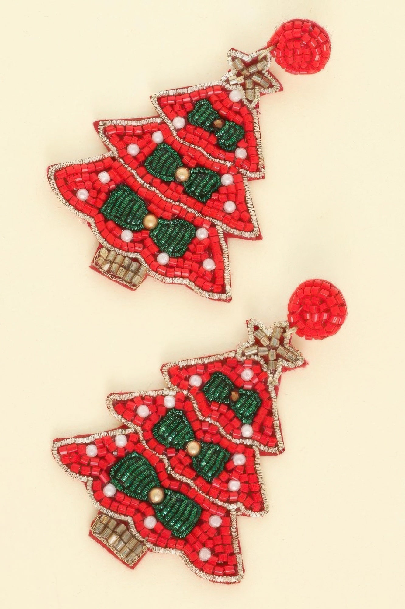 Jeweled Christmas Tree Post Earrings - DressAffection
