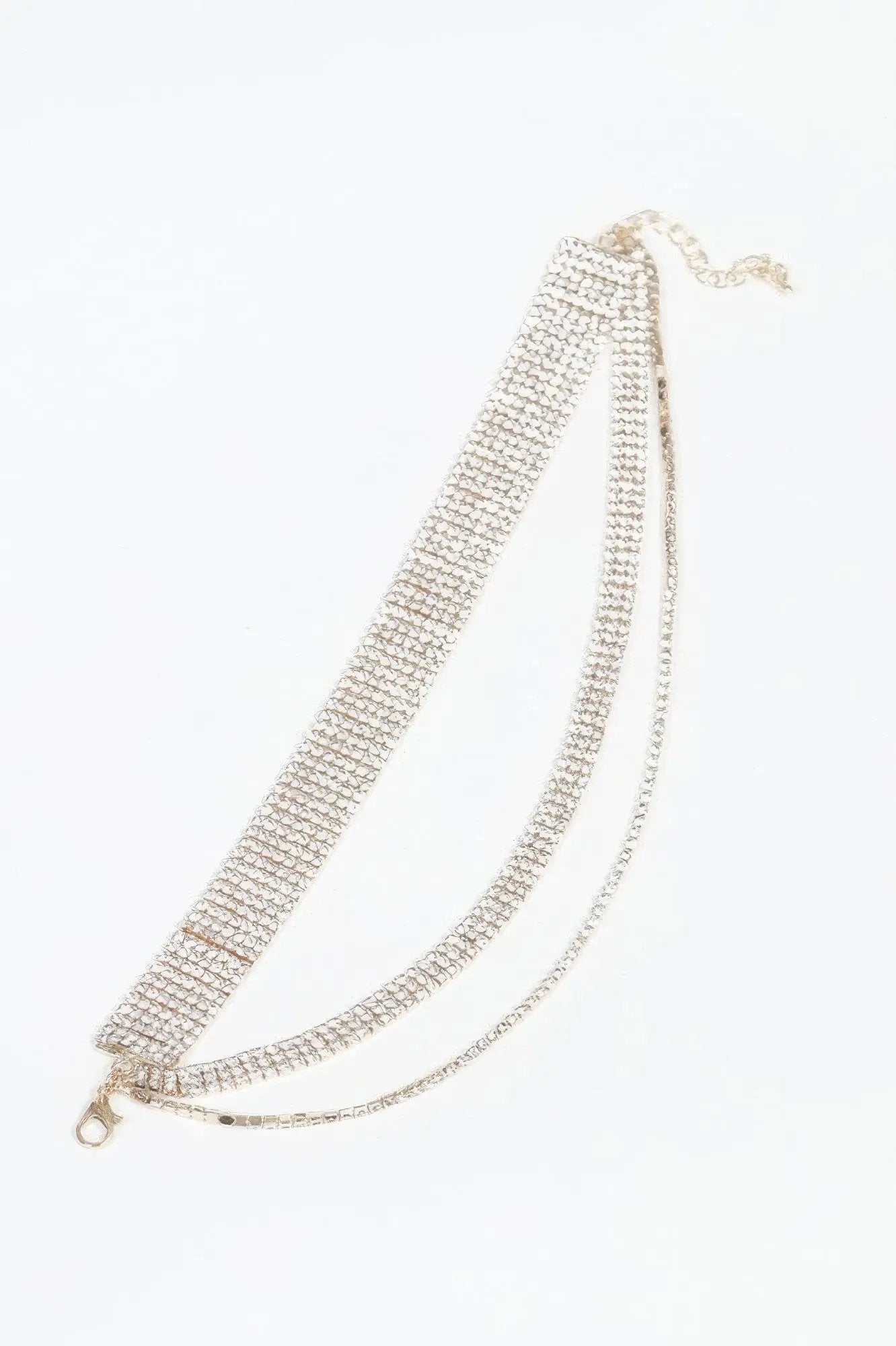 Layered Rhinestone Anklet - DressAffection