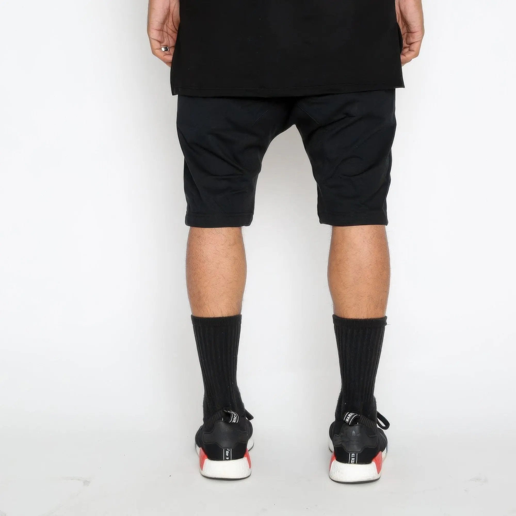 Leather Front Moto Short Pants - DressAffection