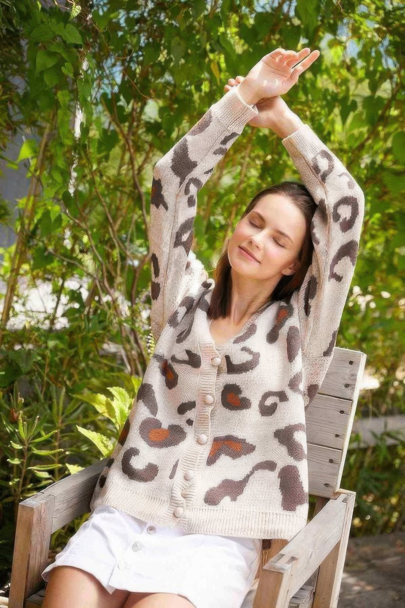 Leopard Button Down Cardigan - DressAffection