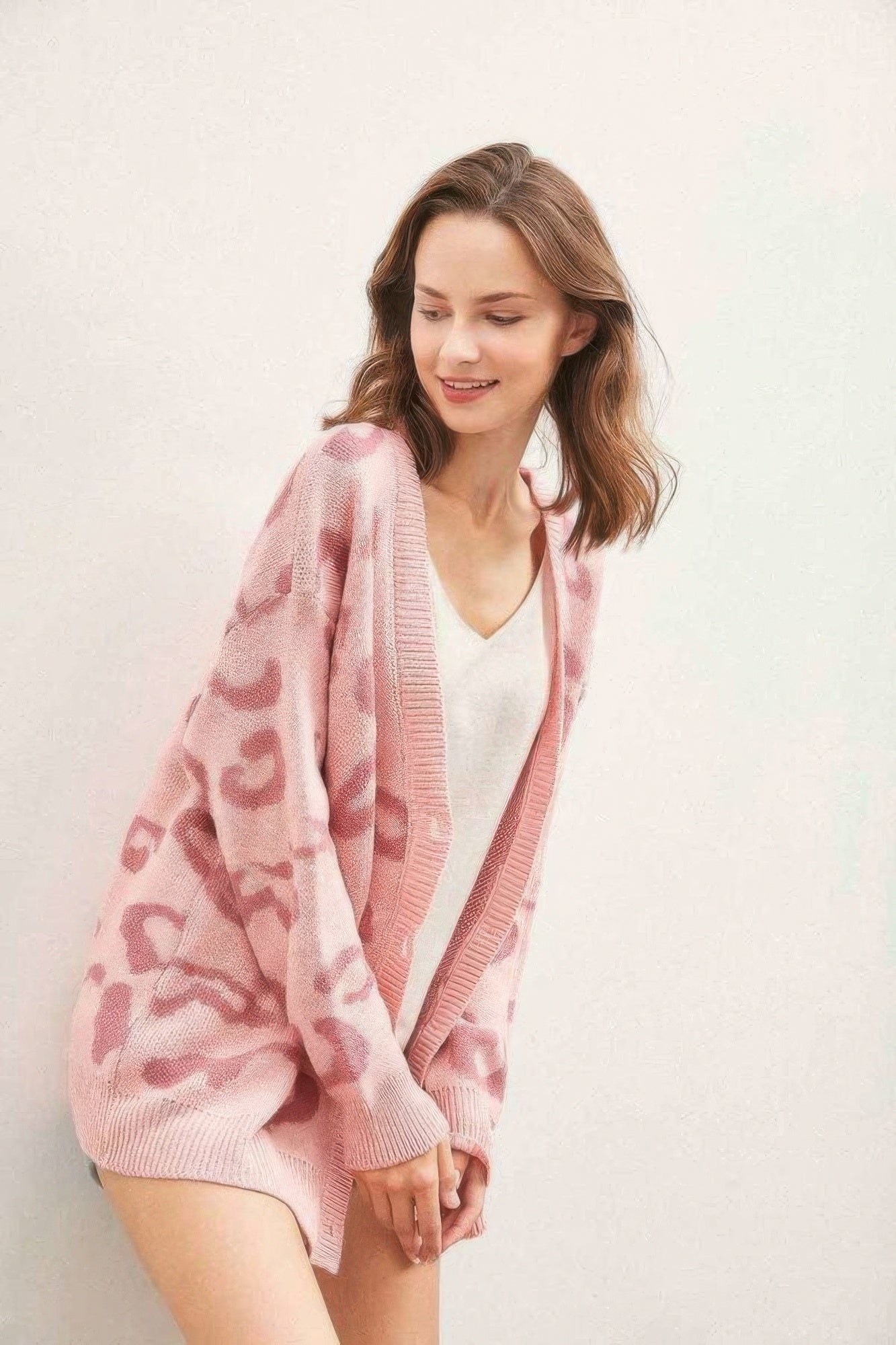 Leopard Button Down Cardigan - DressAffection