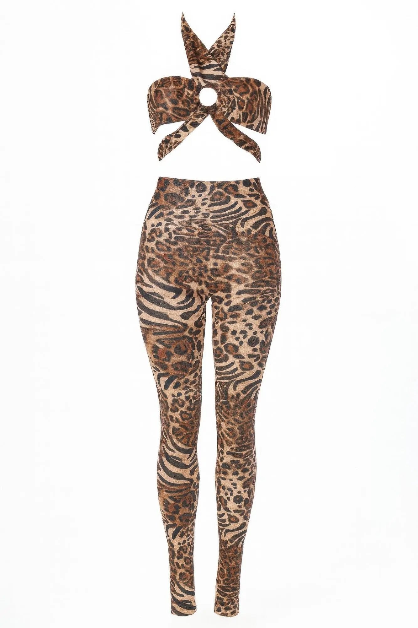 Leopard Cheetah Intertwined Set - DressAffection