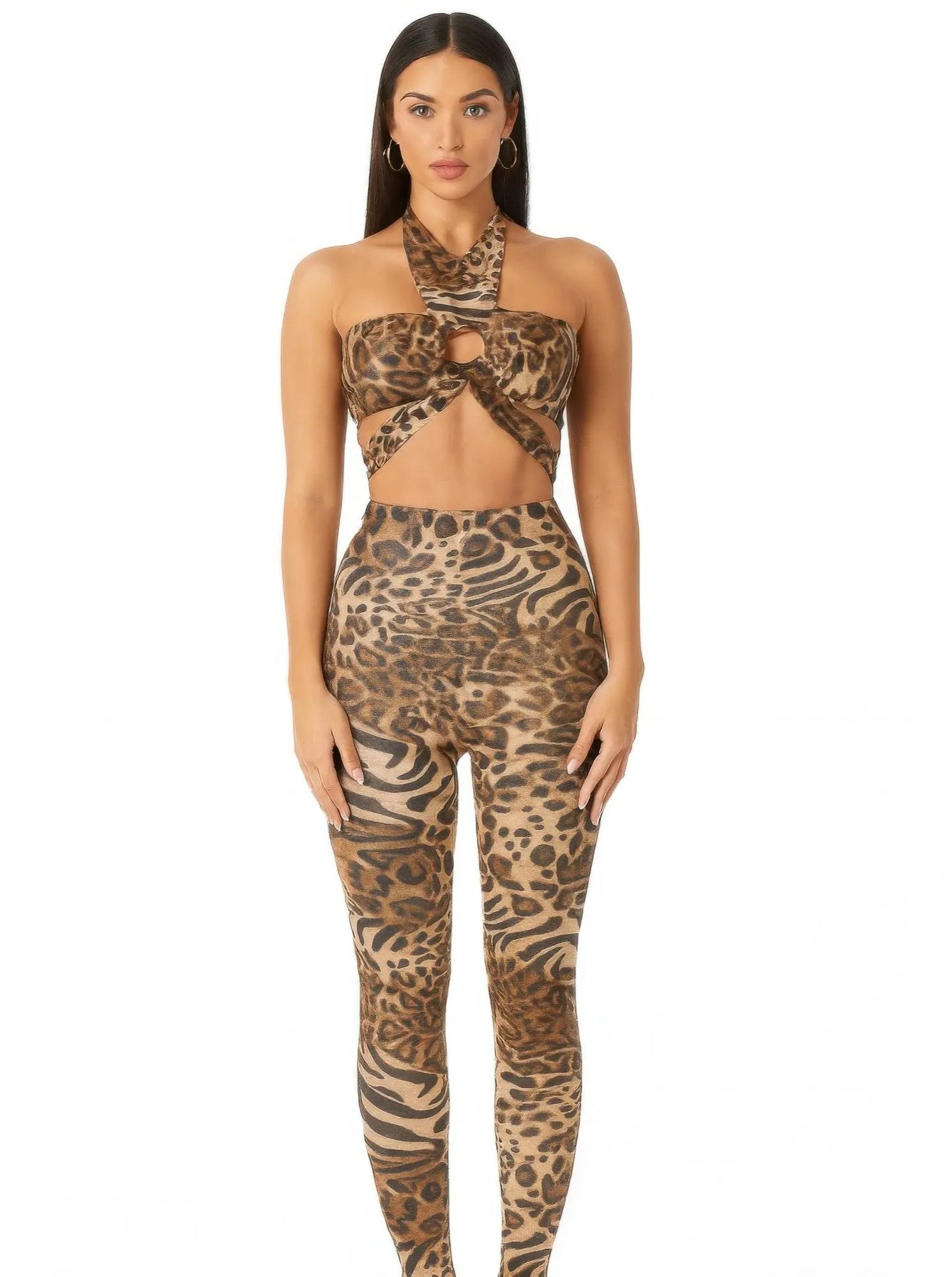 Leopard Cheetah Intertwined Set - DressAffection